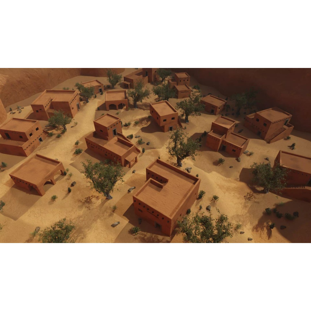 Desert Oasis Village 3D Model – Realistic Historic Environment, Blender - View 2