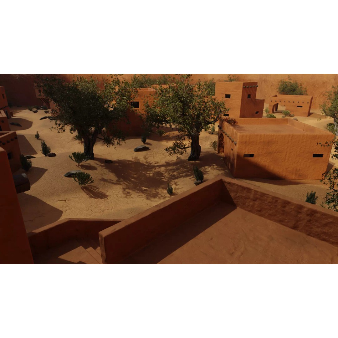Desert Oasis Village 3D Model – Realistic Historic Environment, Blender - View 20
