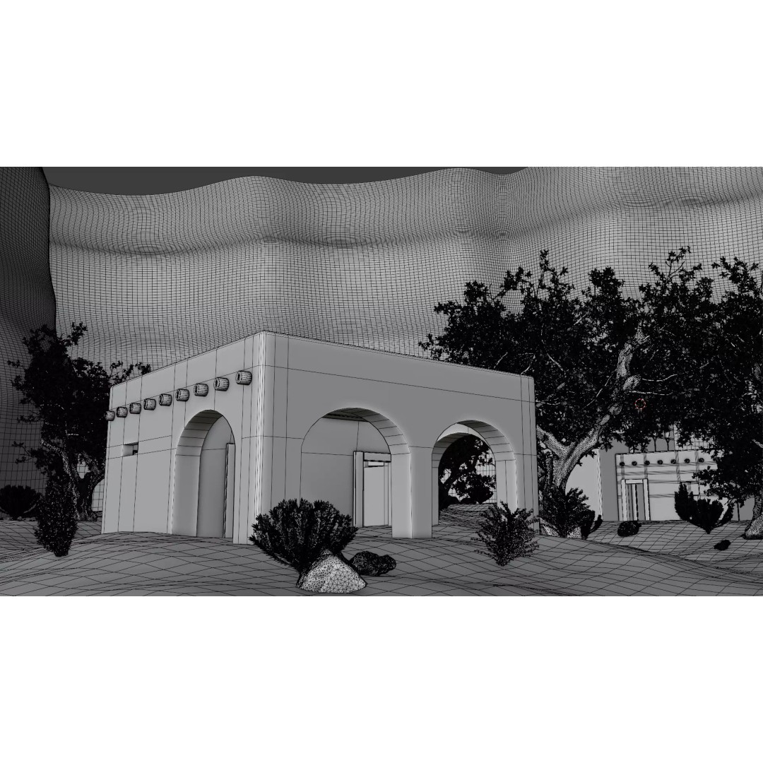 Desert Oasis Village 3D Model – Realistic Historic Environment, Blender - View 35