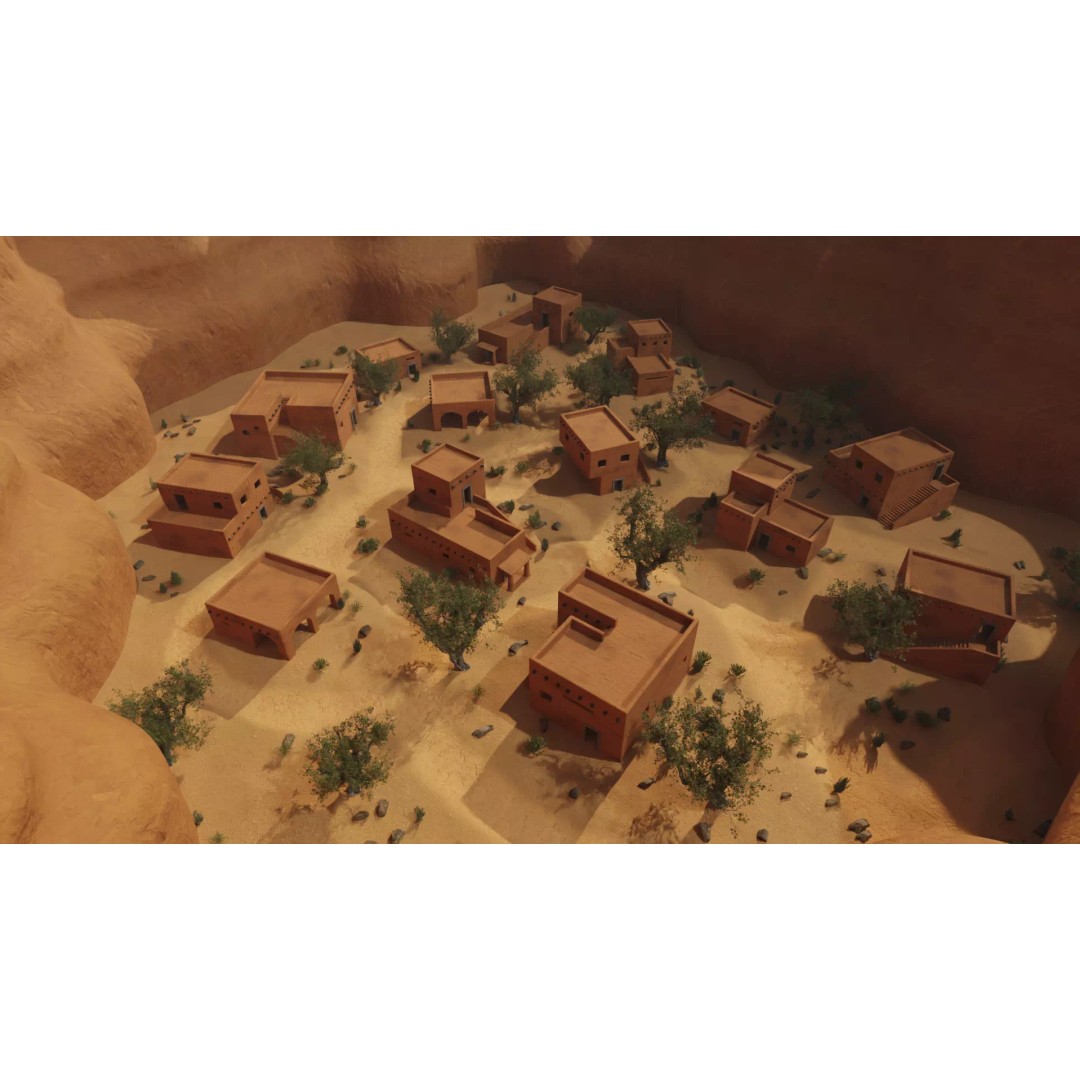 Desert Oasis Village 3D Model – Realistic Historic Environment, Blender - View 4