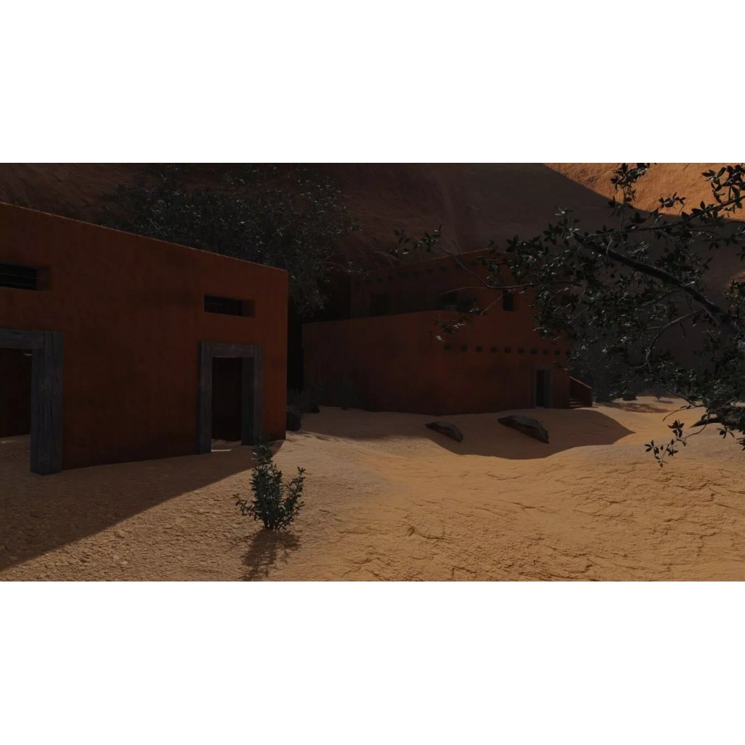 Desert Oasis Village 3D Model – Realistic Historic Environment, Blender - View 40