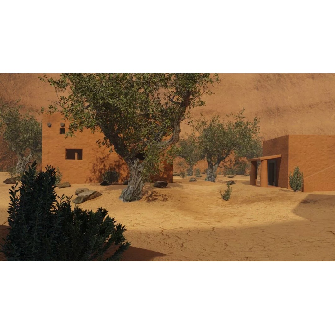 Desert Oasis Village 3D Model – Realistic Historic Environment, Blender - View 41