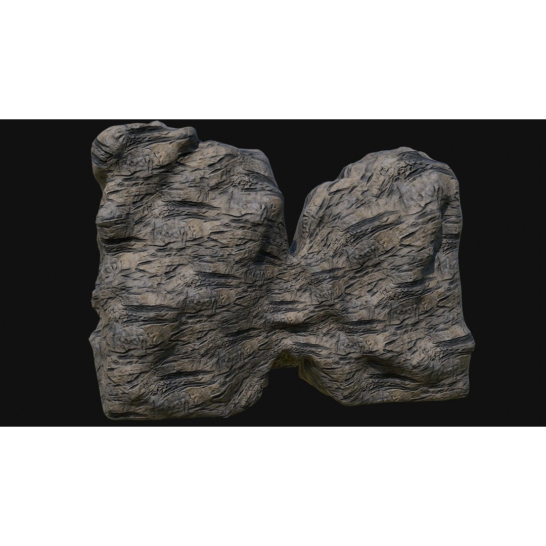 Cave Entrance 3D Model – Low Poly Game-Ready Ancient Temple Asset, FBX - View 16
