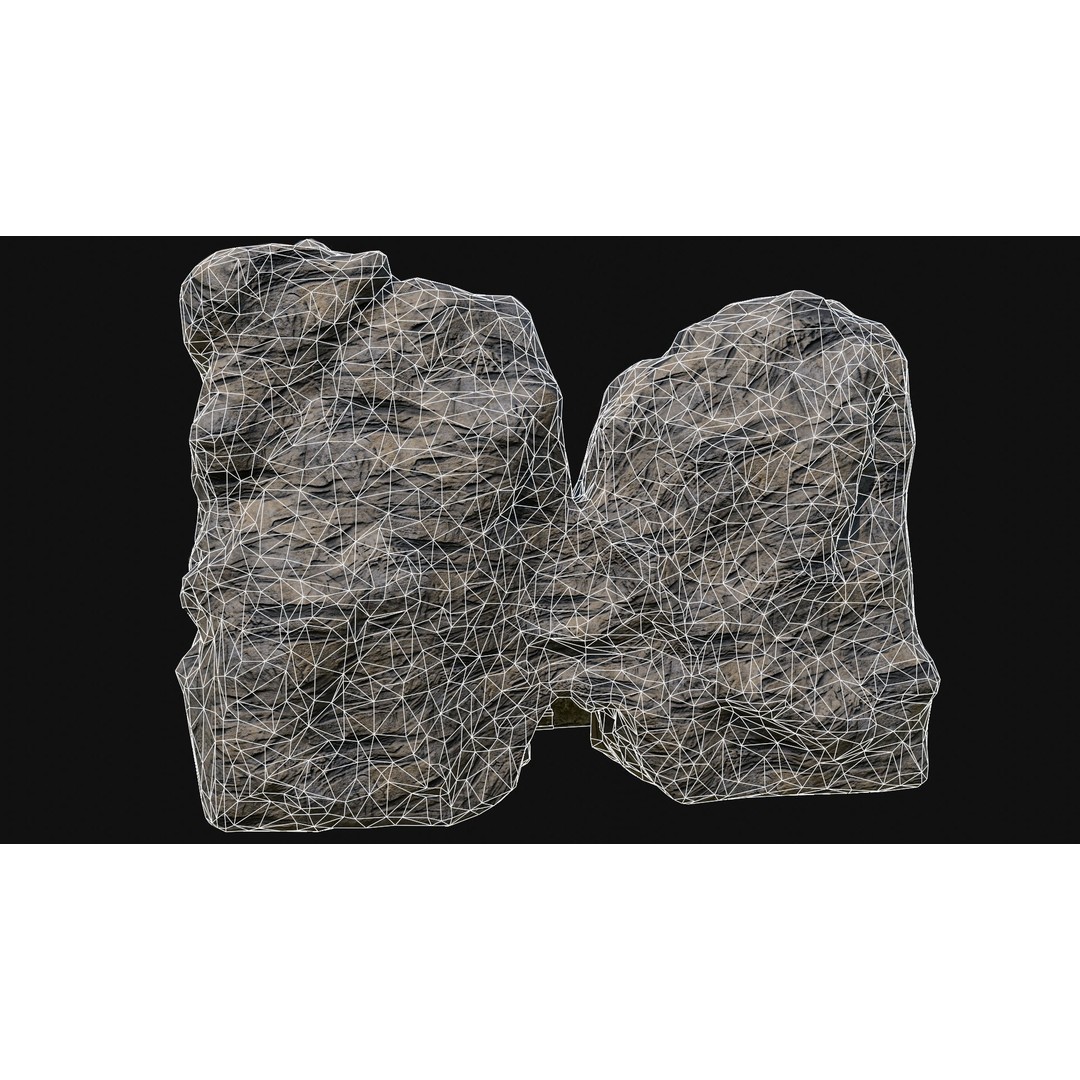 Cave Entrance 3D Model – Low Poly Game-Ready Ancient Temple Asset, FBX - View 19
