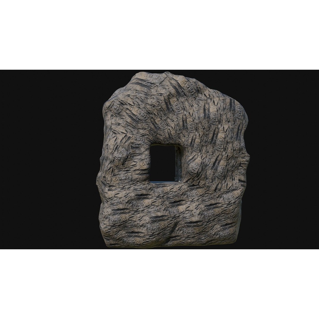 Cave Entrance 3D Model – Low Poly Game-Ready Ancient Temple Asset, FBX - View 22