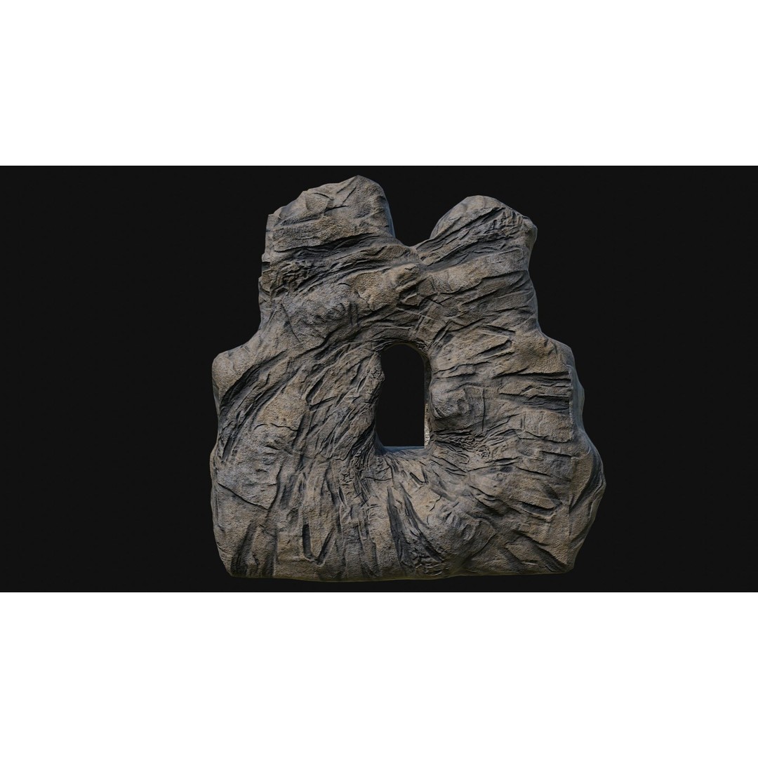 Cave Entrance 3D Model – Low Poly Game-Ready Ancient Temple Asset, FBX - View 28