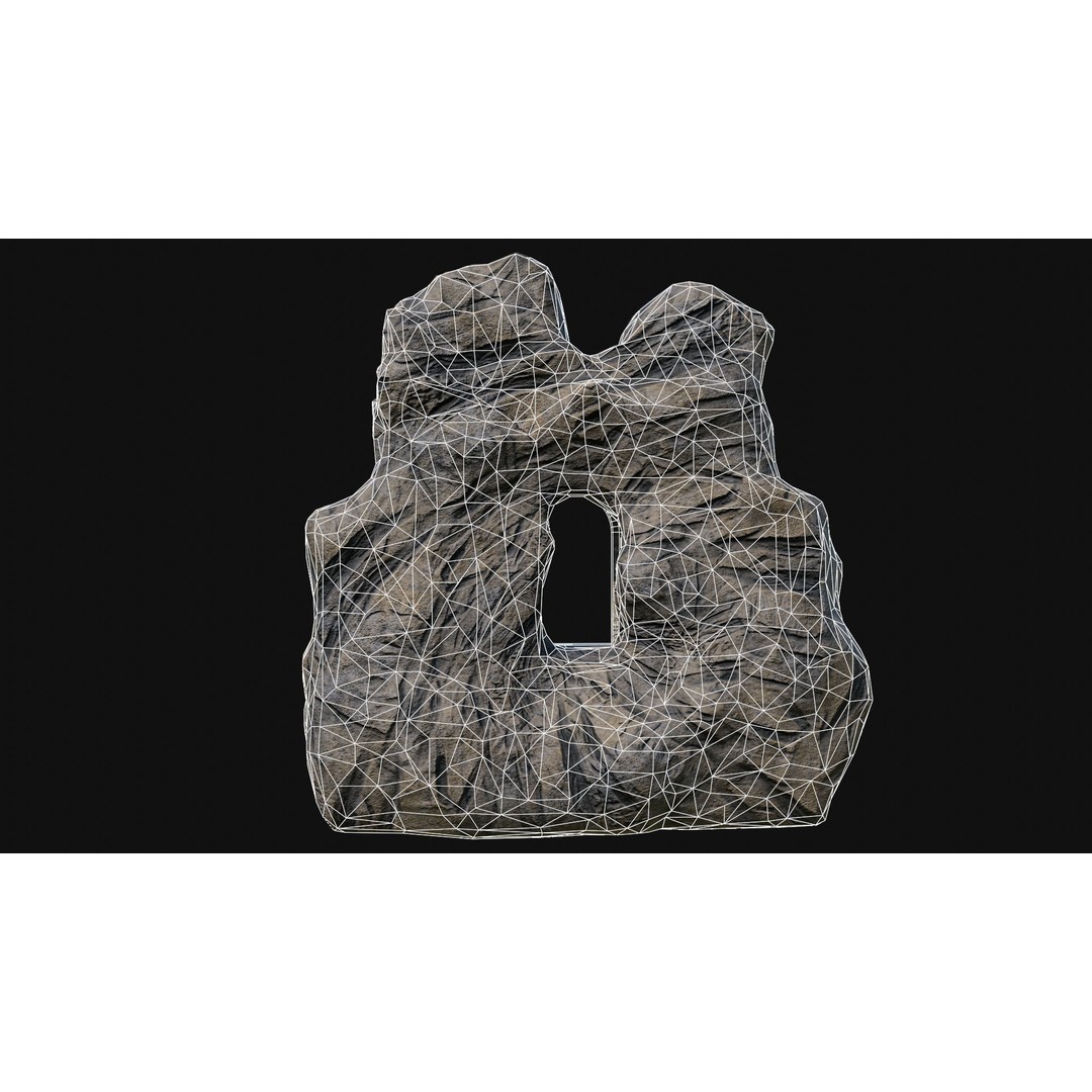 Cave Entrance 3D Model – Low Poly Game-Ready Ancient Temple Asset, FBX - View 31