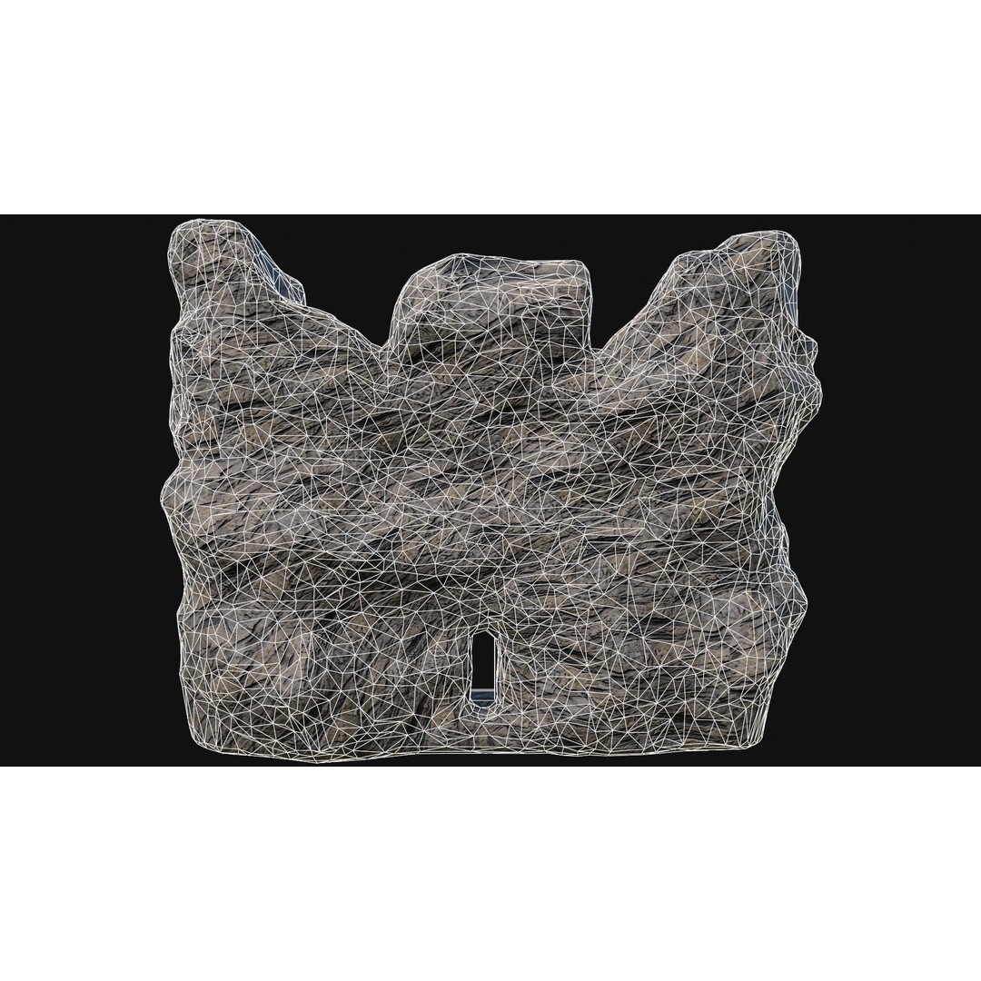 Cave Entrance 3D Model – Low Poly Game-Ready Ancient Temple Asset, FBX - View 37