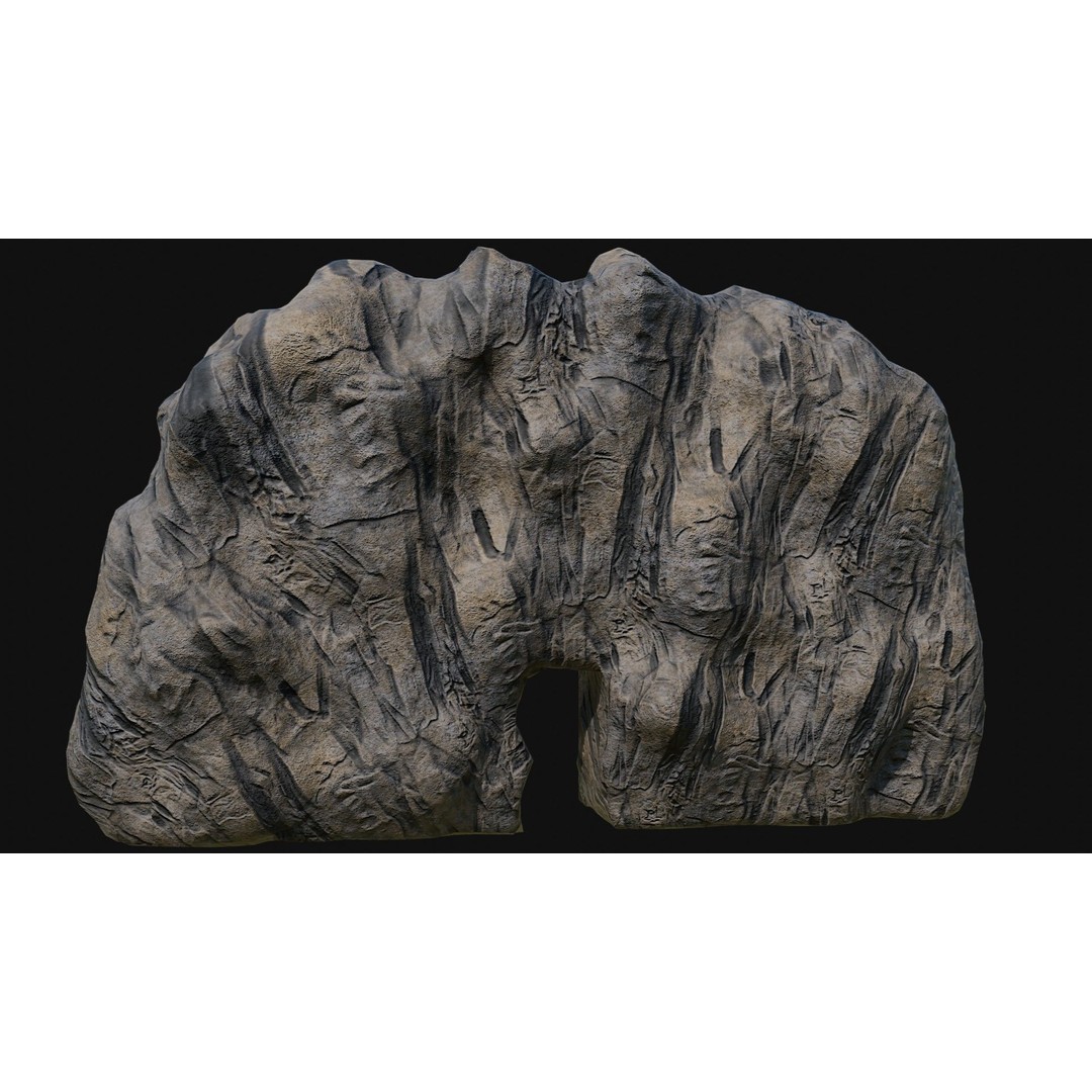 Cave Entrance 3D Model – Low Poly Game-Ready Ancient Temple Asset, FBX - View 4