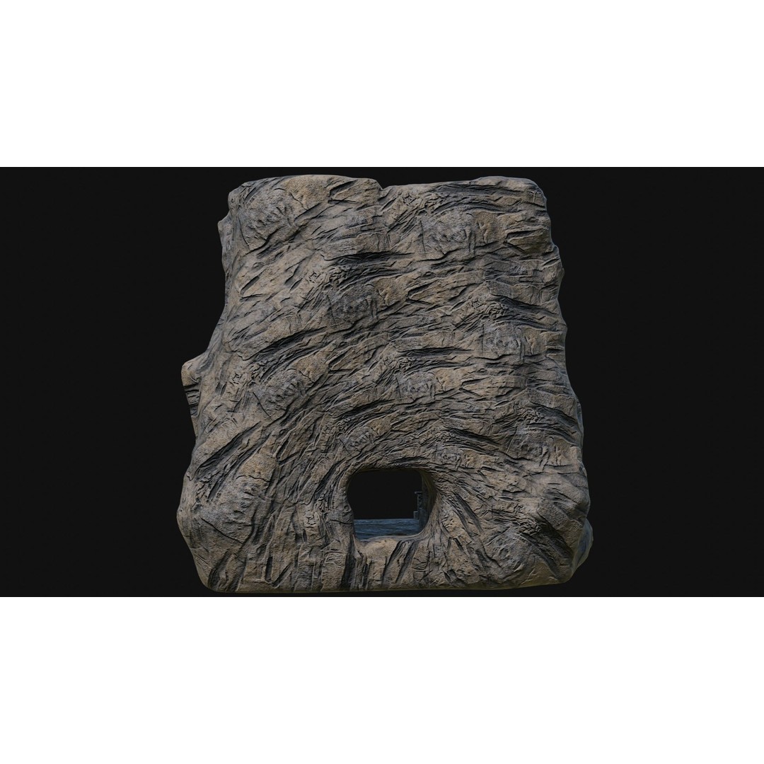 Cave Entrance 3D Model – Low Poly Game-Ready Ancient Temple Asset, FBX - View 52