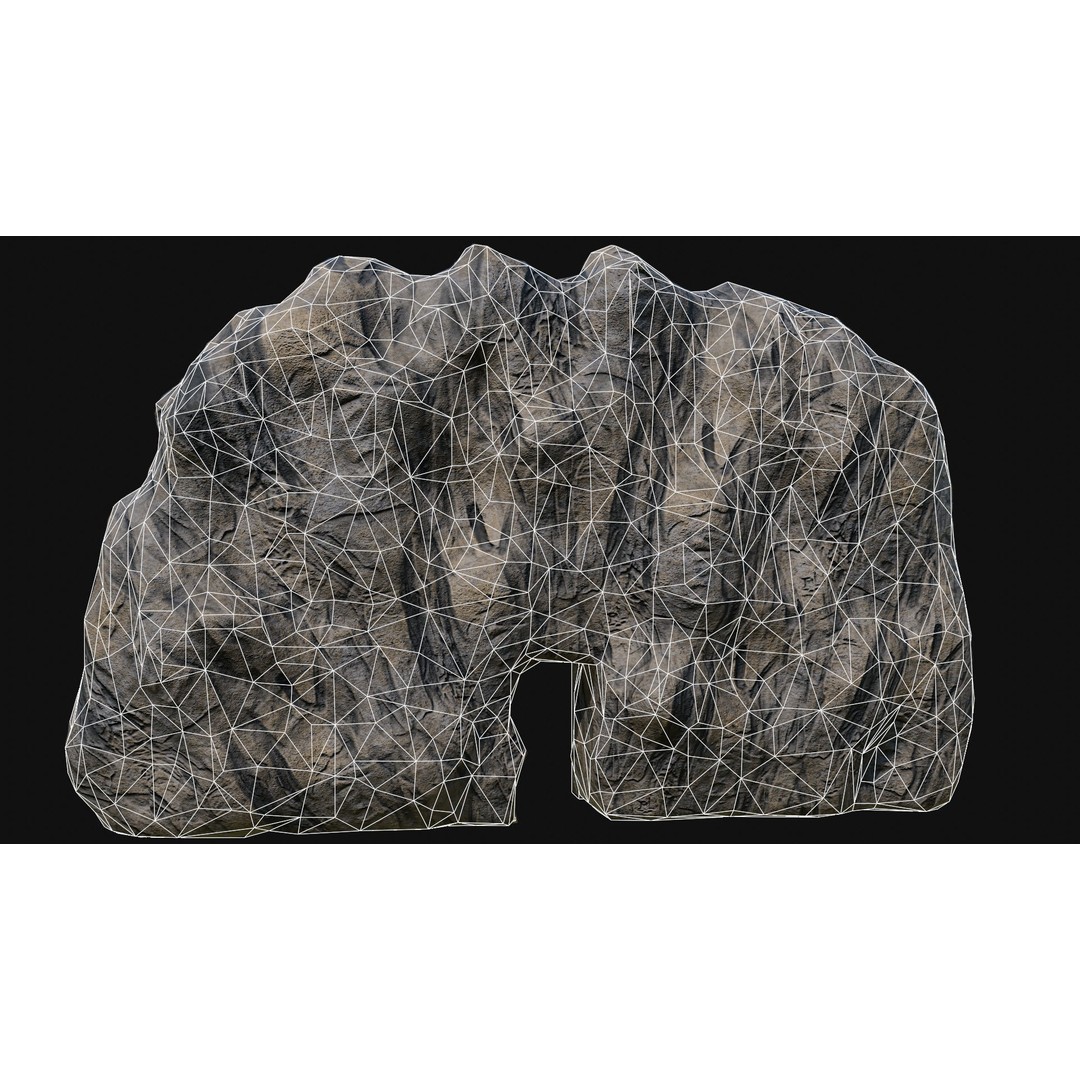 Cave Entrance 3D Model – Low Poly Game-Ready Ancient Temple Asset, FBX - View 7