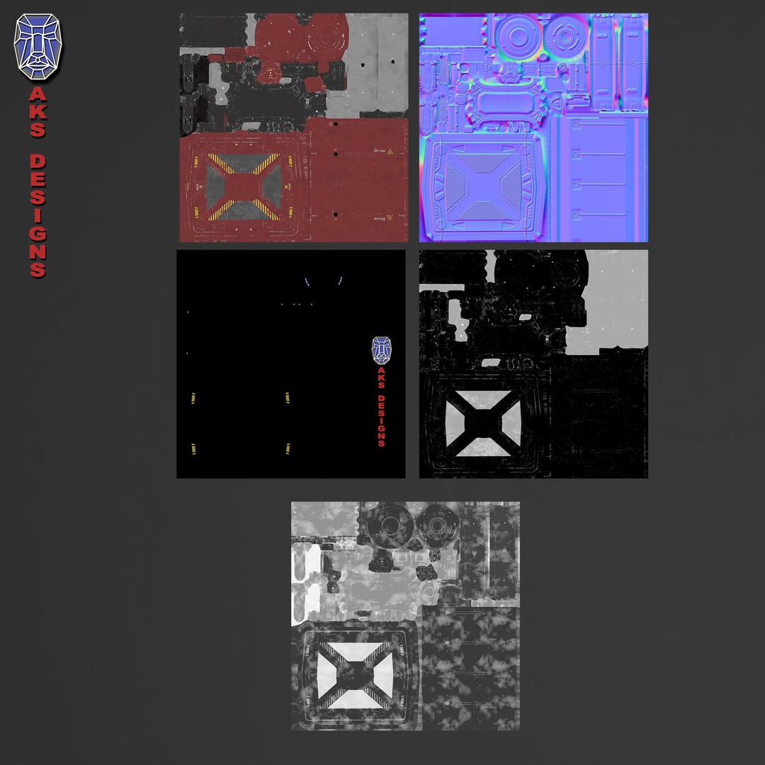 Sci-Fi Container 3D Model – Low Poly Game Asset, FBX, PBR Textures