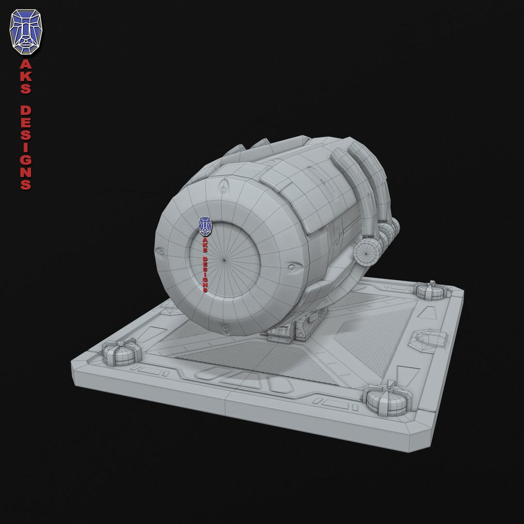 Sci-Fi Container 3D Model – Low Poly Game Asset, FBX, PBR Textures - View 19