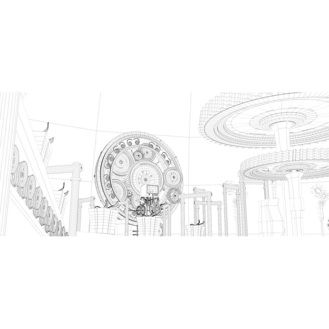 Cartoon Amusement Park 3D Model – Playful Playground Equipment for Animation - View 10