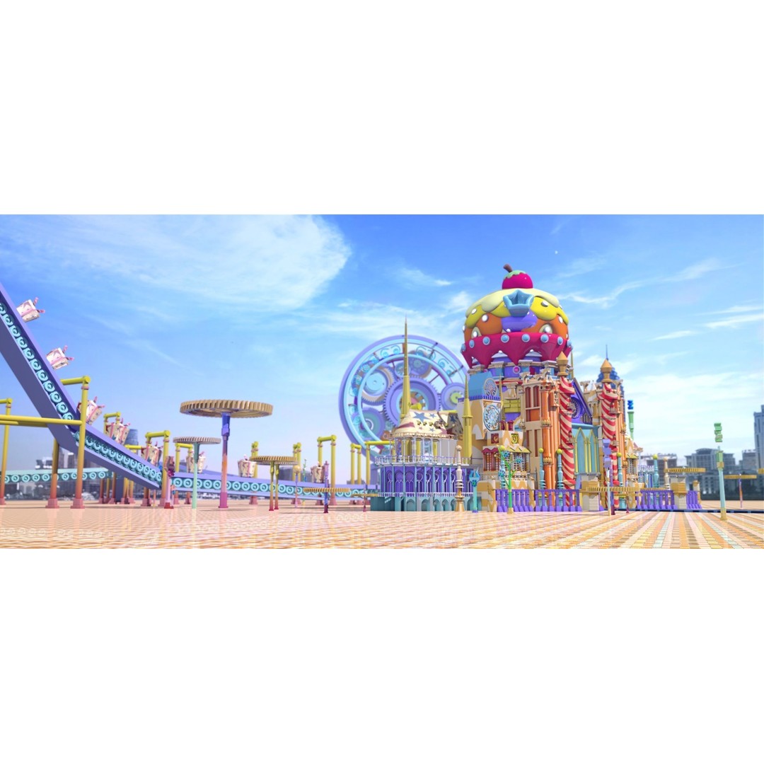 Cartoon Amusement Park 3D Model – Playful Playground Equipment for Animation - View 4