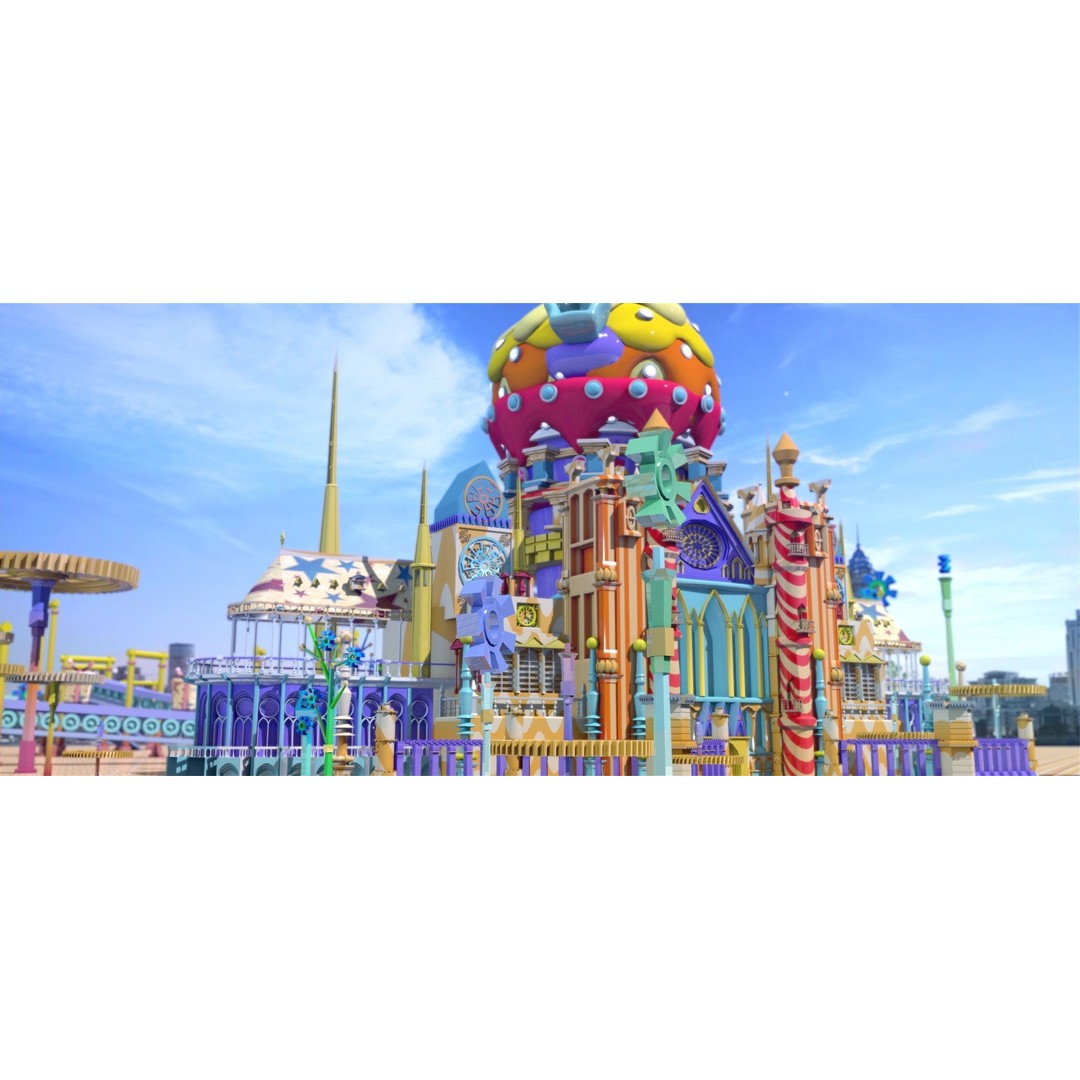 Cartoon Amusement Park 3D Model – Playful Playground Equipment for Animation - View 5