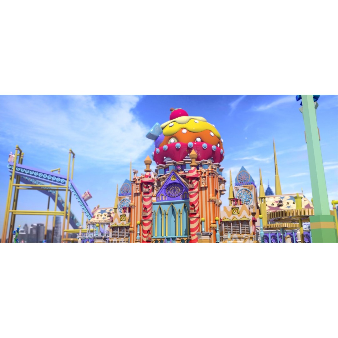 Cartoon Amusement Park 3D Model – Playful Playground Equipment for Animation - View 8