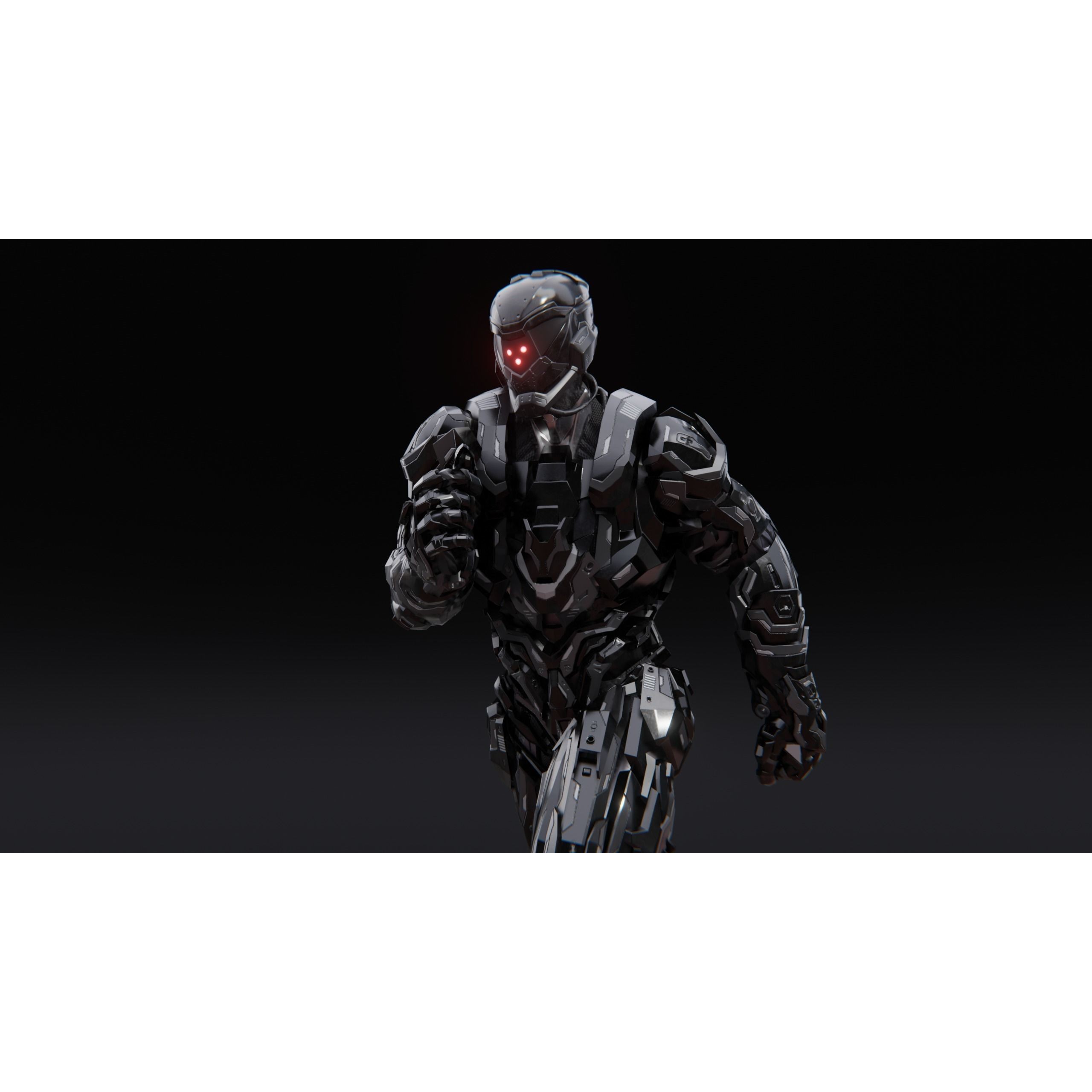 Sci-Fi Robotic Character MK 05 - Low-Poly Game-Ready 3D Model - View 14