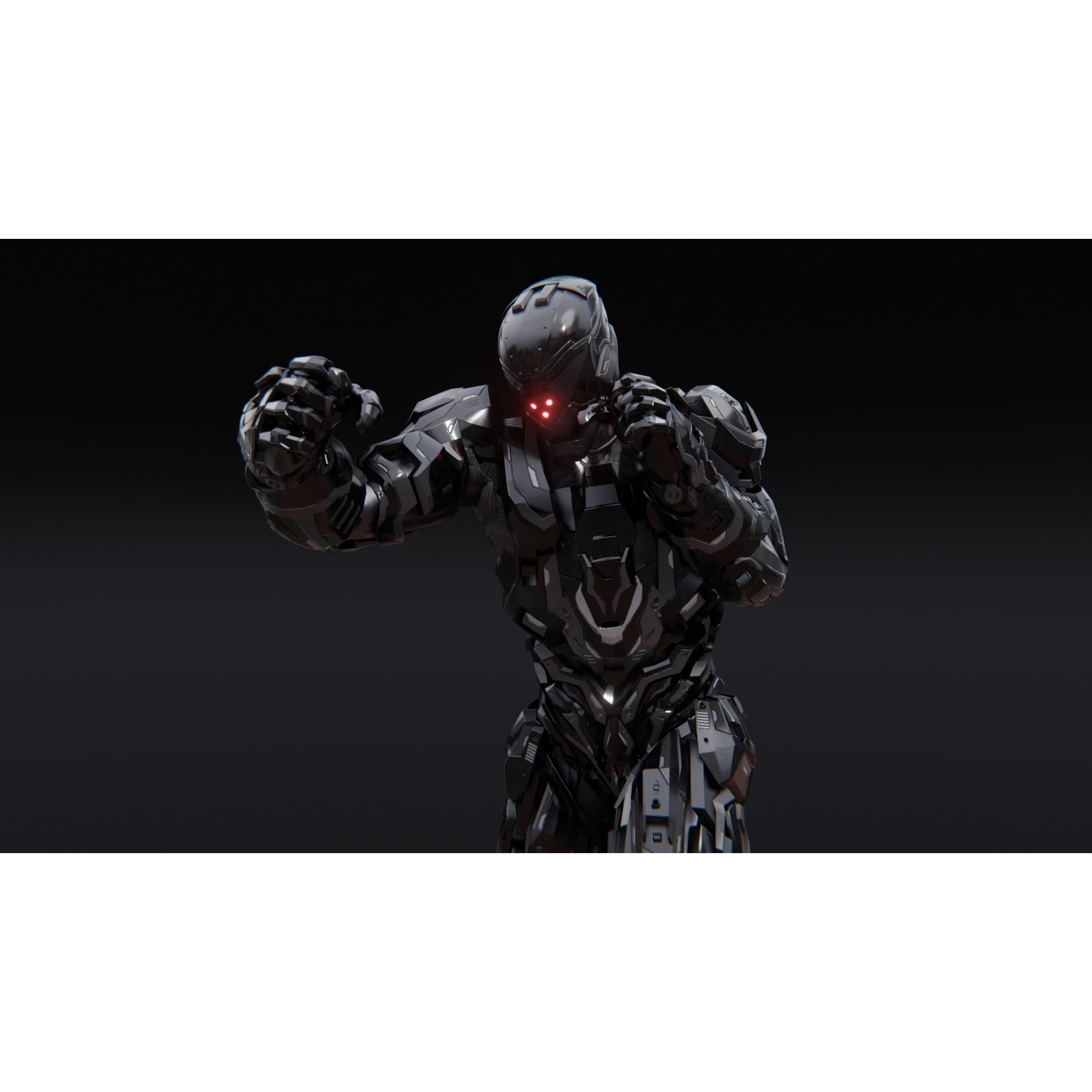 Sci-Fi Robotic Character MK 05 - Low-Poly Game-Ready 3D Model - View 16