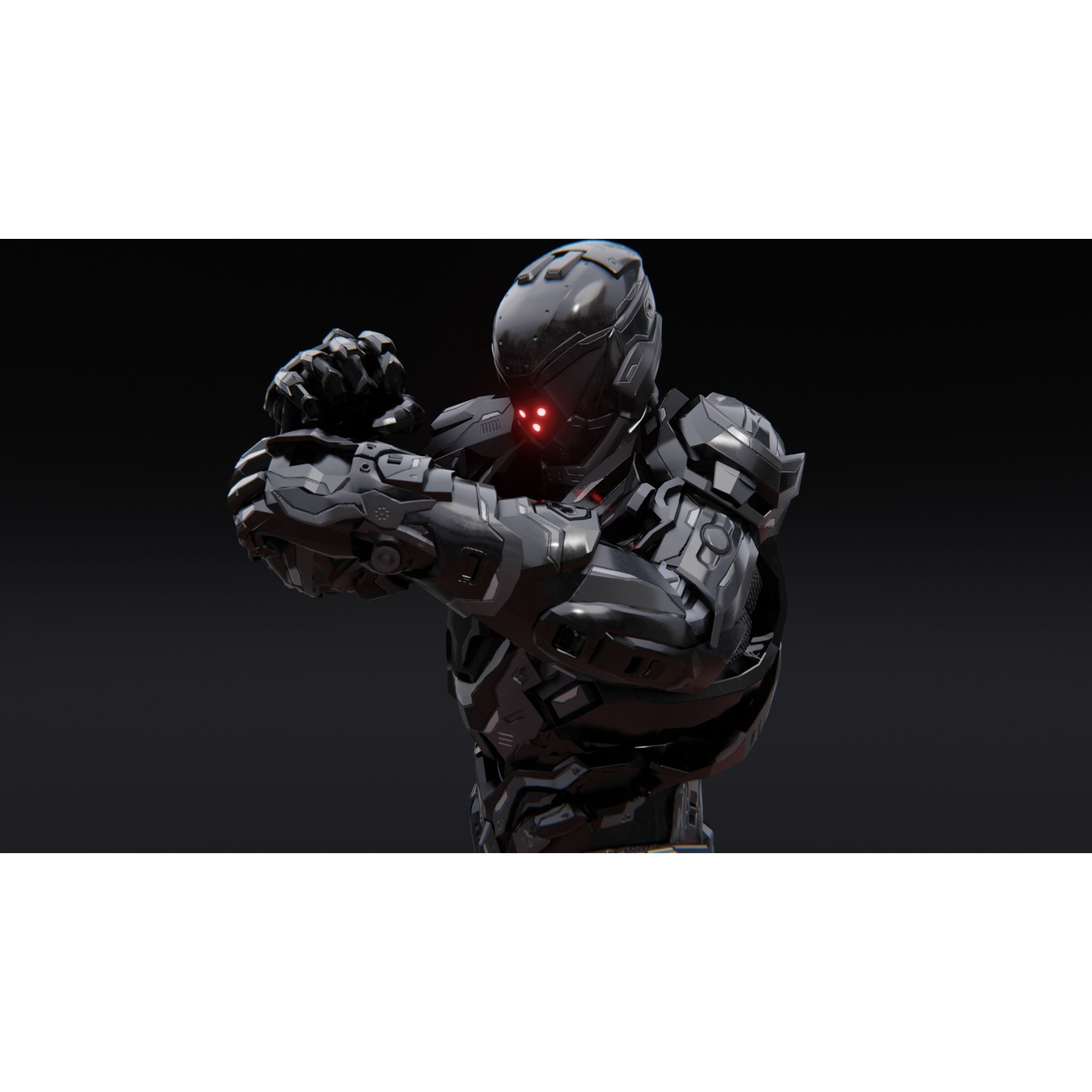 Sci-Fi Robotic Character MK 05 - Low-Poly Game-Ready 3D Model - View 18