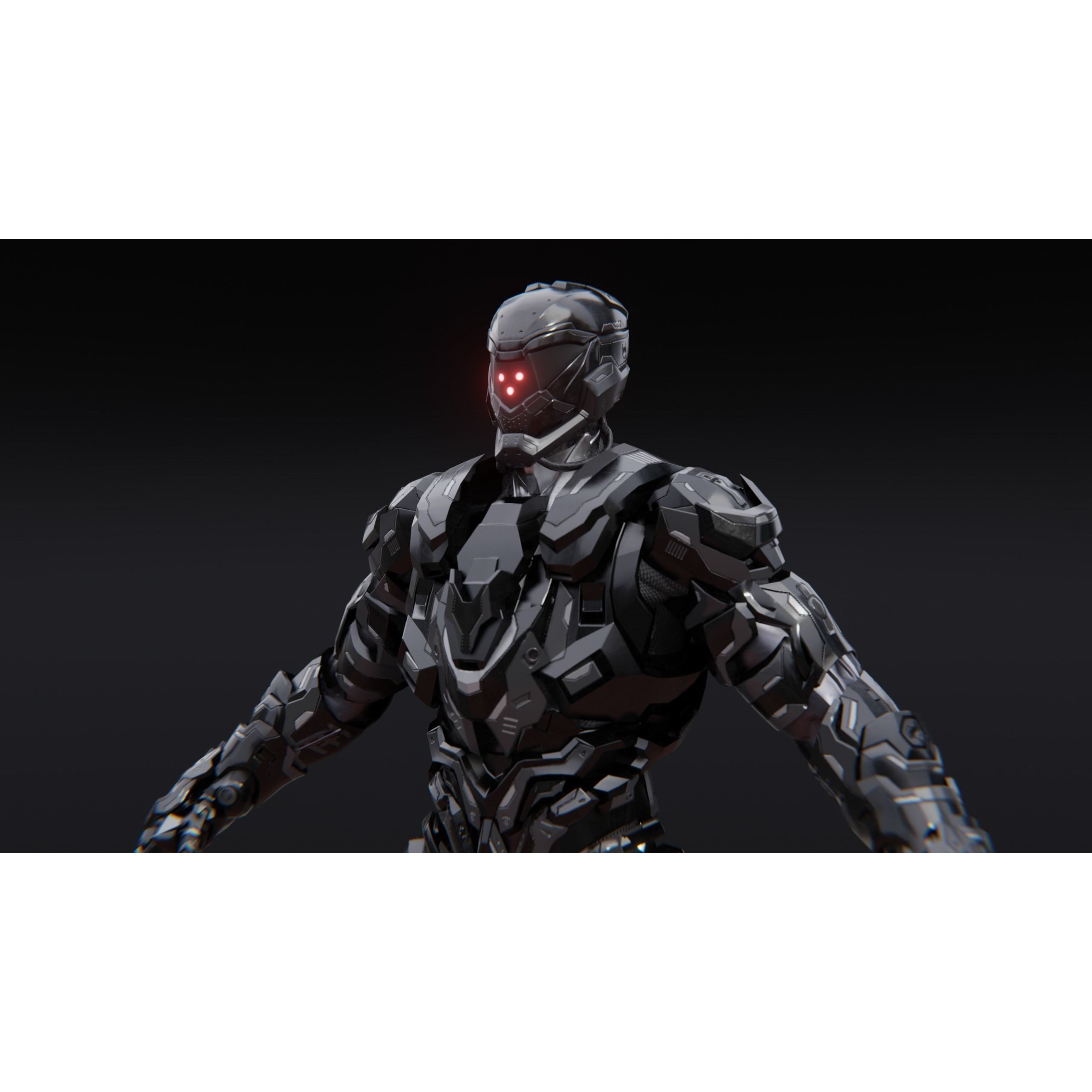 Sci-Fi Robotic Character MK 05 - Low-Poly Game-Ready 3D Model - View 25