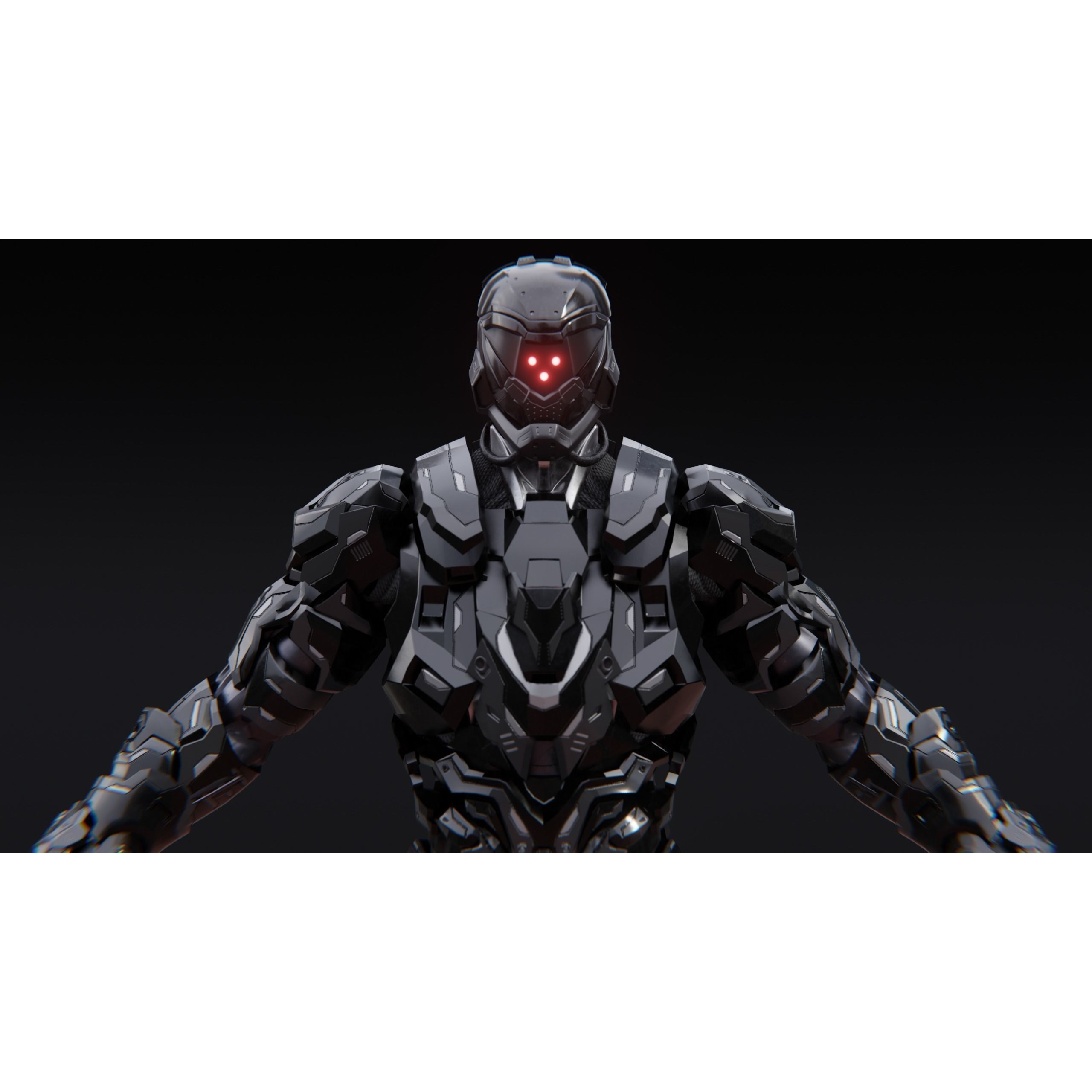 Sci-Fi Robotic Character MK 05 - Low-Poly Game-Ready 3D Model - View 26