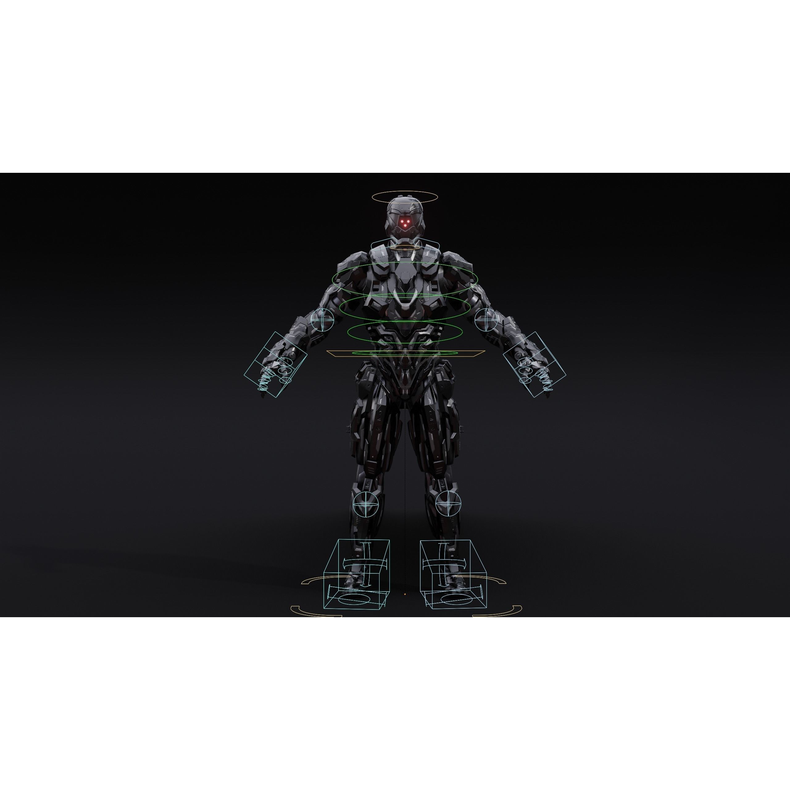 Sci-Fi Robotic Character MK 05 - Low-Poly Game-Ready 3D Model - View 27
