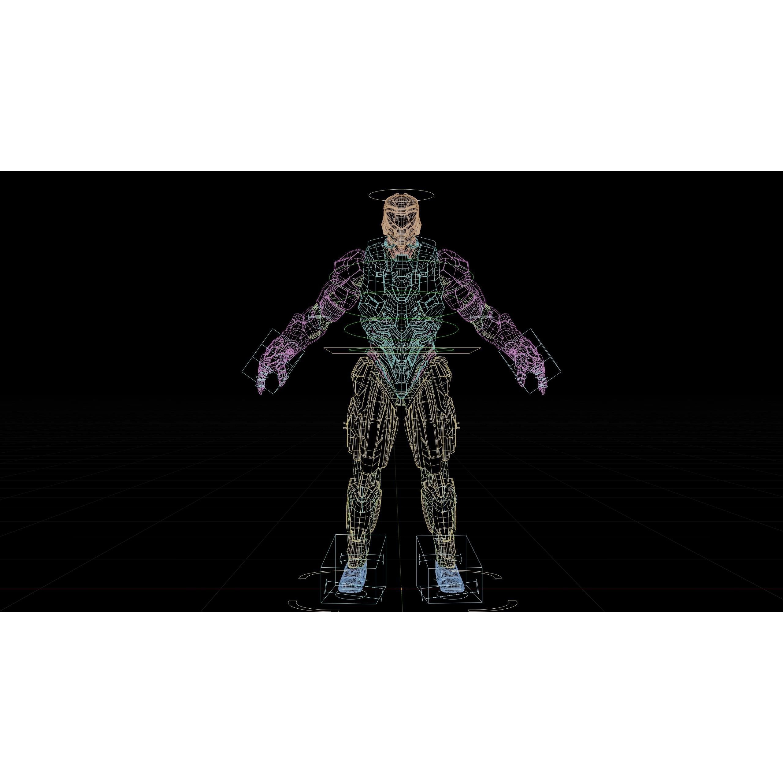 Sci-Fi Robotic Character MK 05 - Low-Poly Game-Ready 3D Model - View 28
