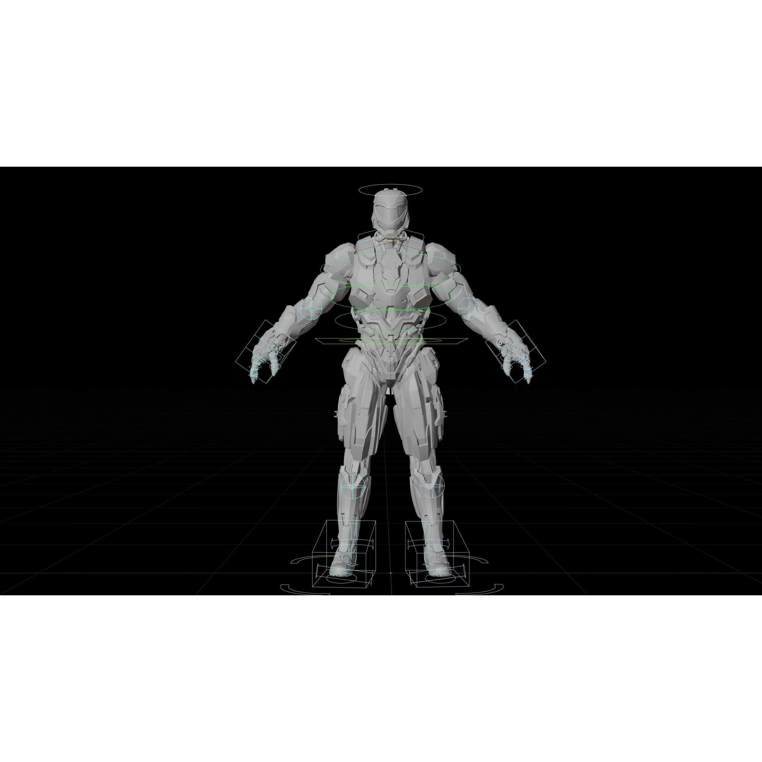 Sci-Fi Robotic Character MK 05 - Low-Poly Game-Ready 3D Model - View 29