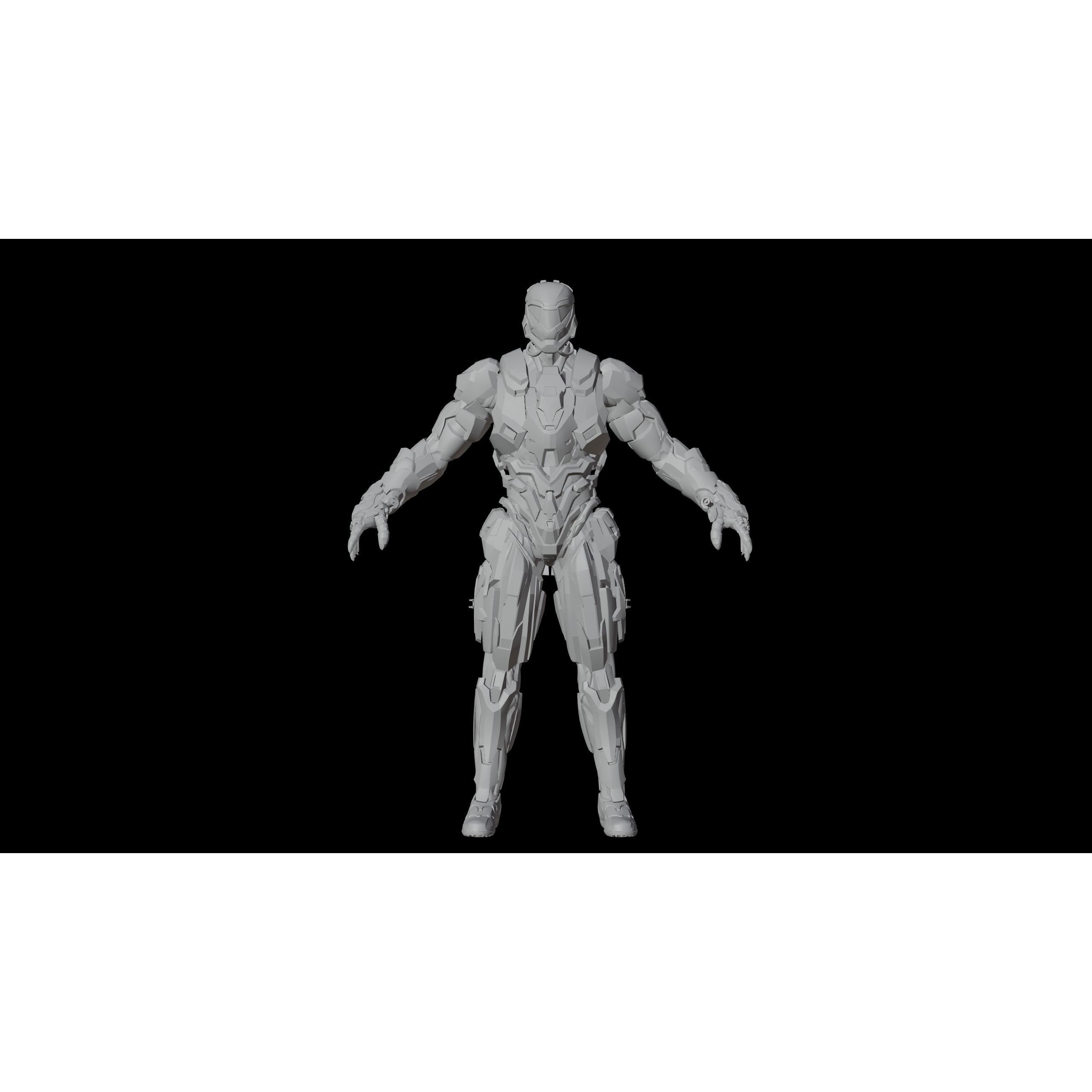 Sci-Fi Robotic Character MK 05 - Low-Poly Game-Ready 3D Model - View 31