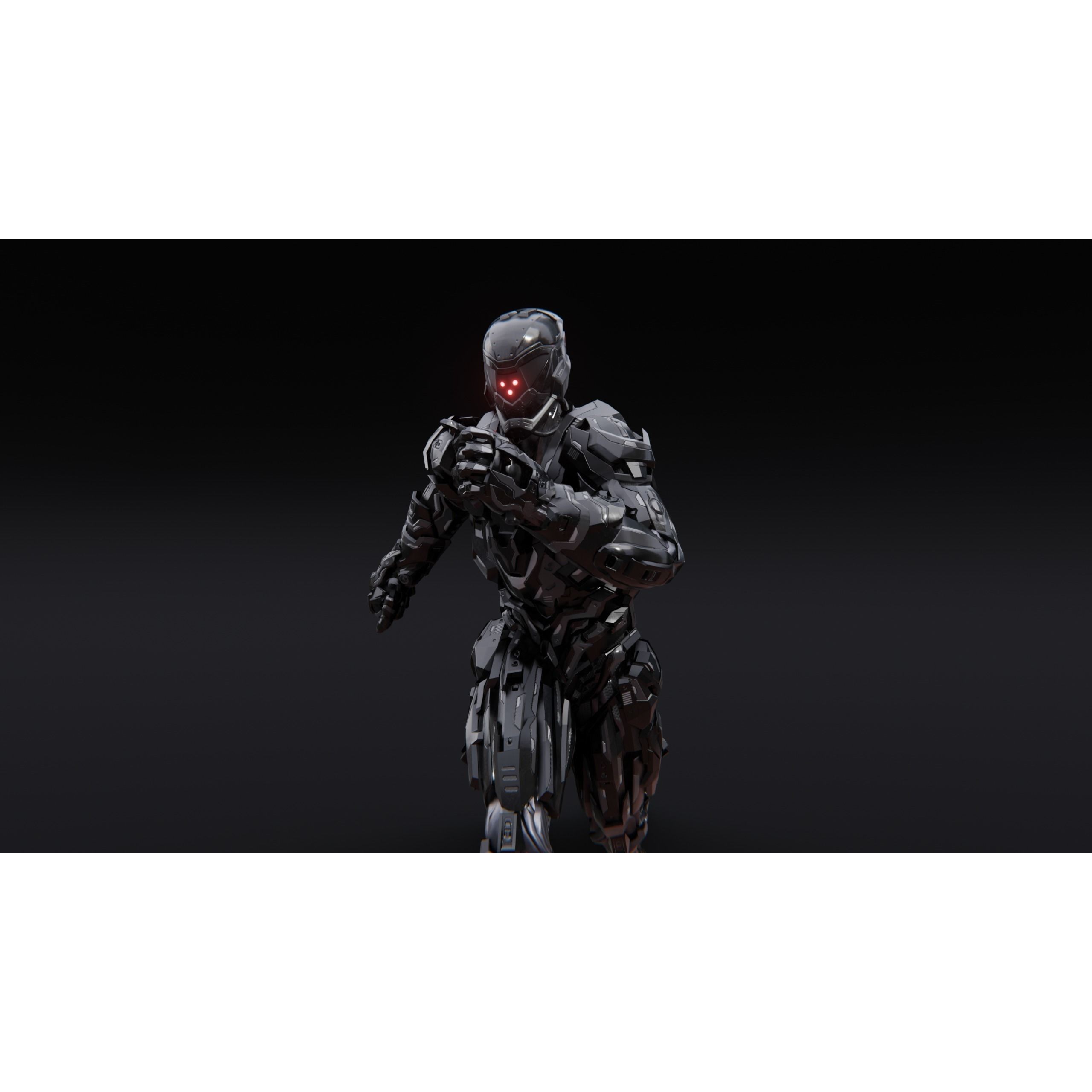Sci-Fi Robotic Character MK 05 - Low-Poly Game-Ready 3D Model - View 33