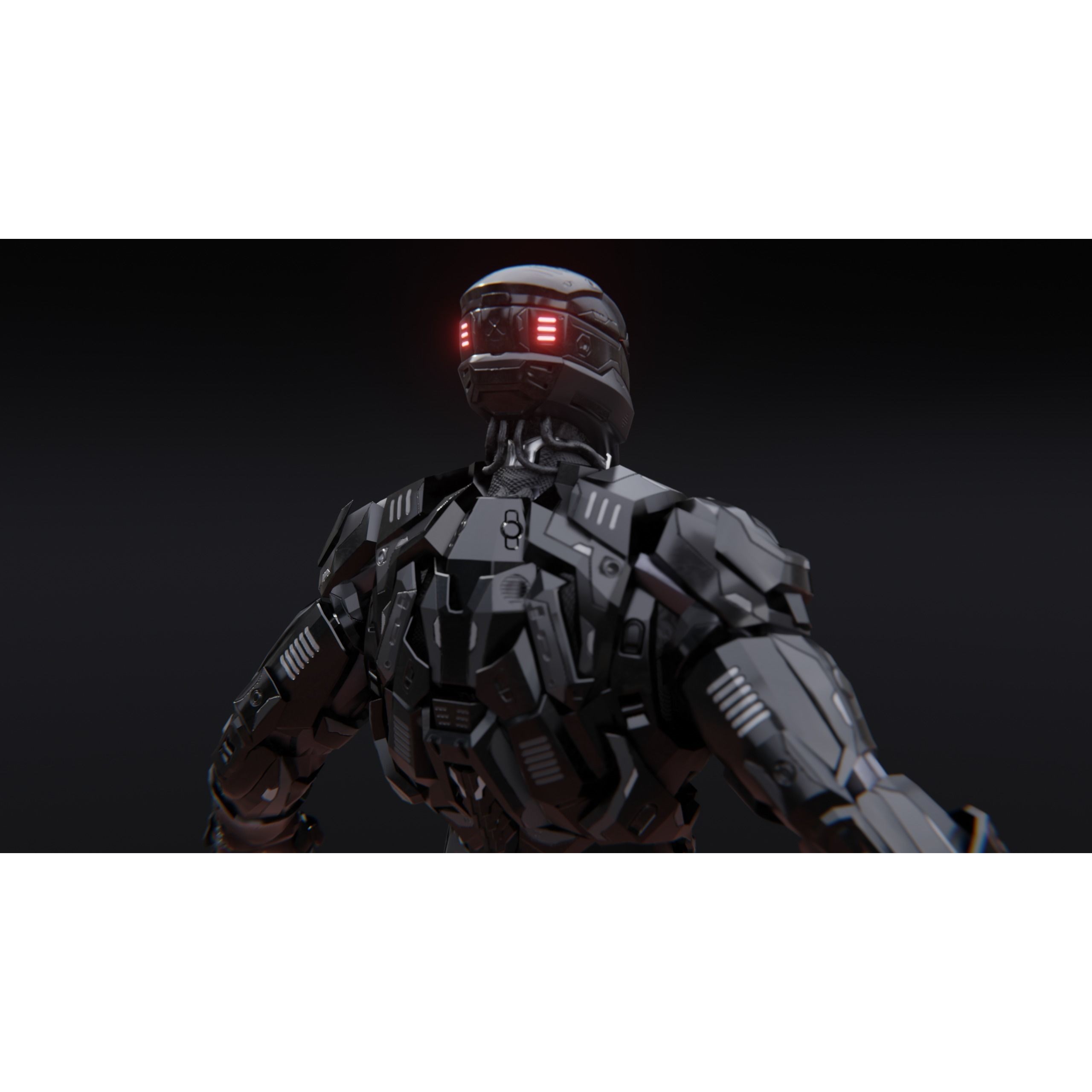 Sci-Fi Robotic Character MK 05 - Low-Poly Game-Ready 3D Model - View 37
