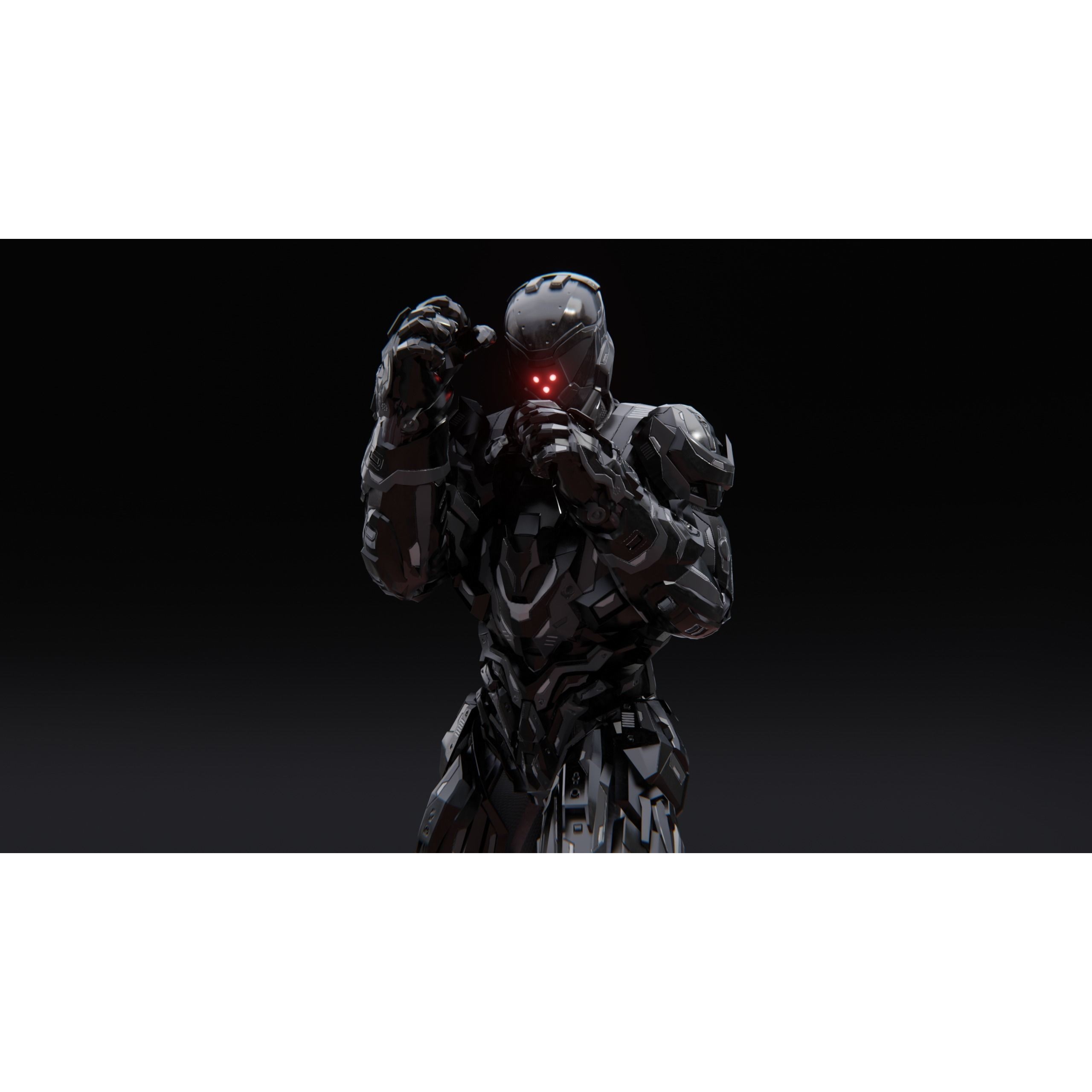 Sci-Fi Robotic Character MK 05 - Low-Poly Game-Ready 3D Model - View 38