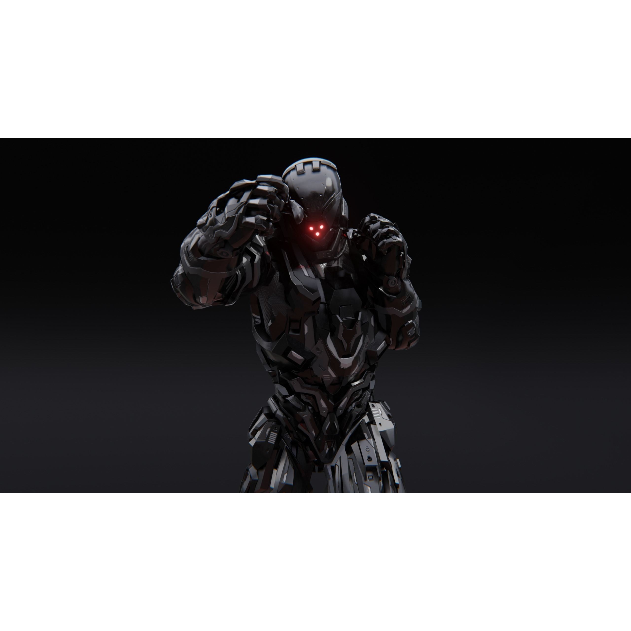 Sci-Fi Robotic Character MK 05 - Low-Poly Game-Ready 3D Model - View 40