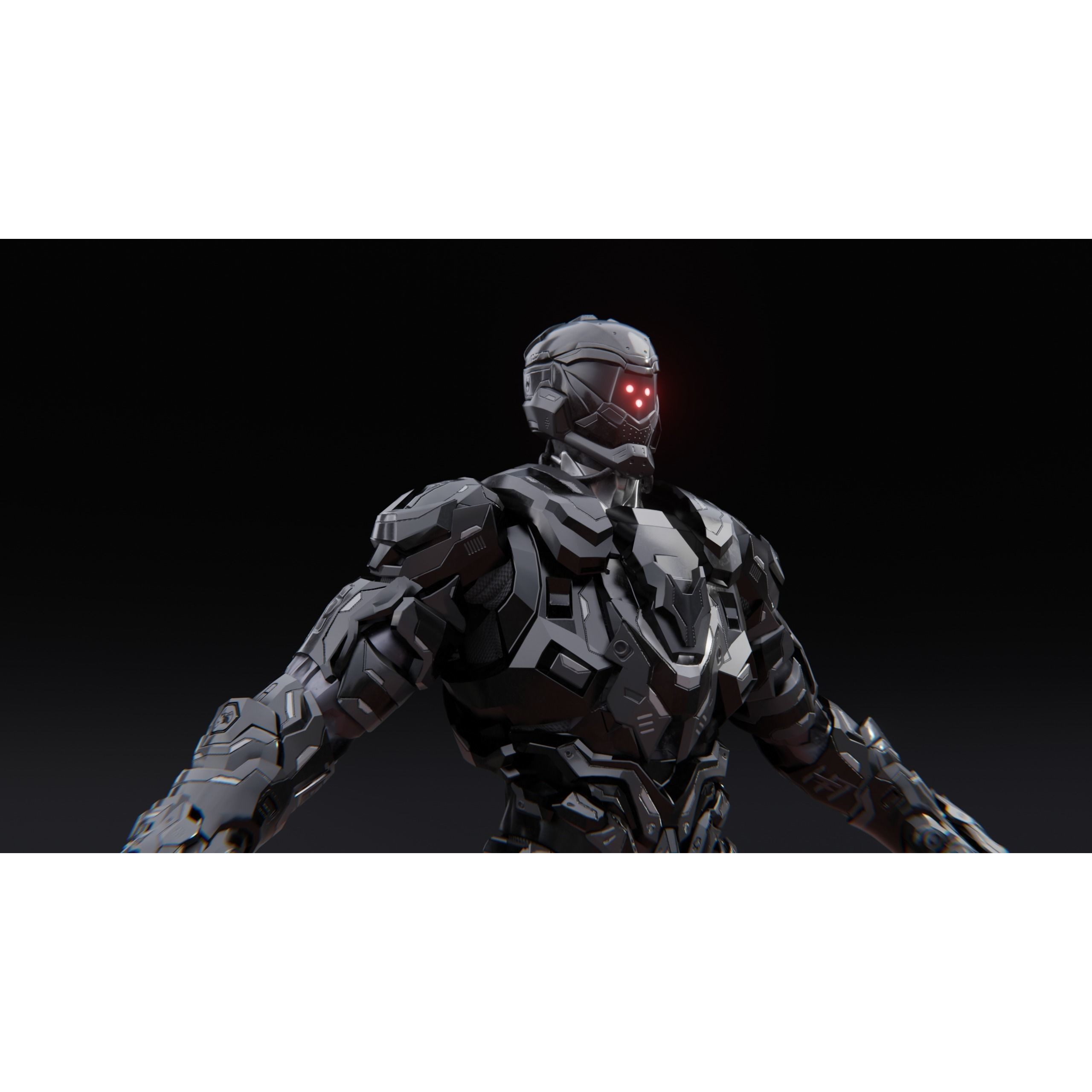 Sci-Fi Robotic Character MK 05 - Low-Poly Game-Ready 3D Model - View 42