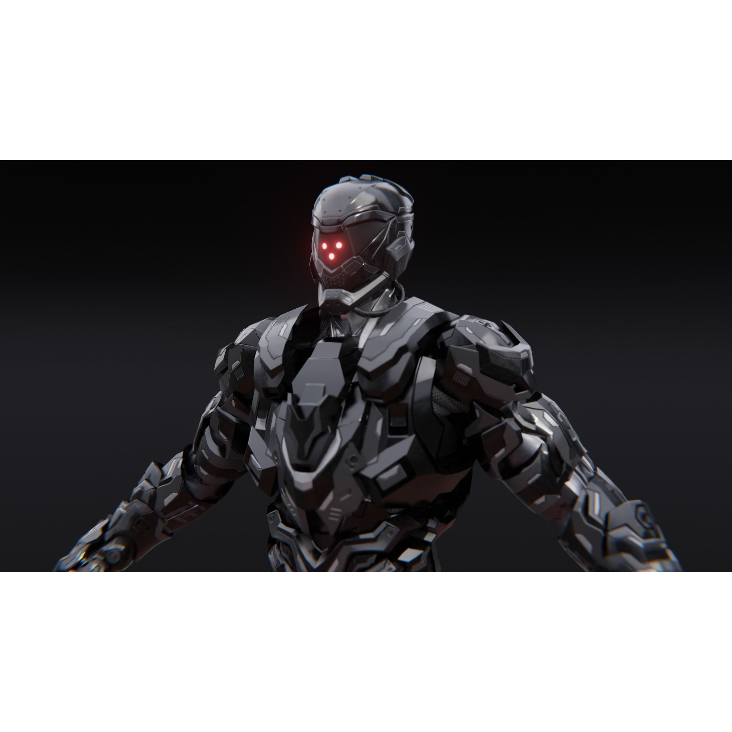 Sci-Fi Robotic Character MK 05 - Low-Poly Game-Ready 3D Model - View 43