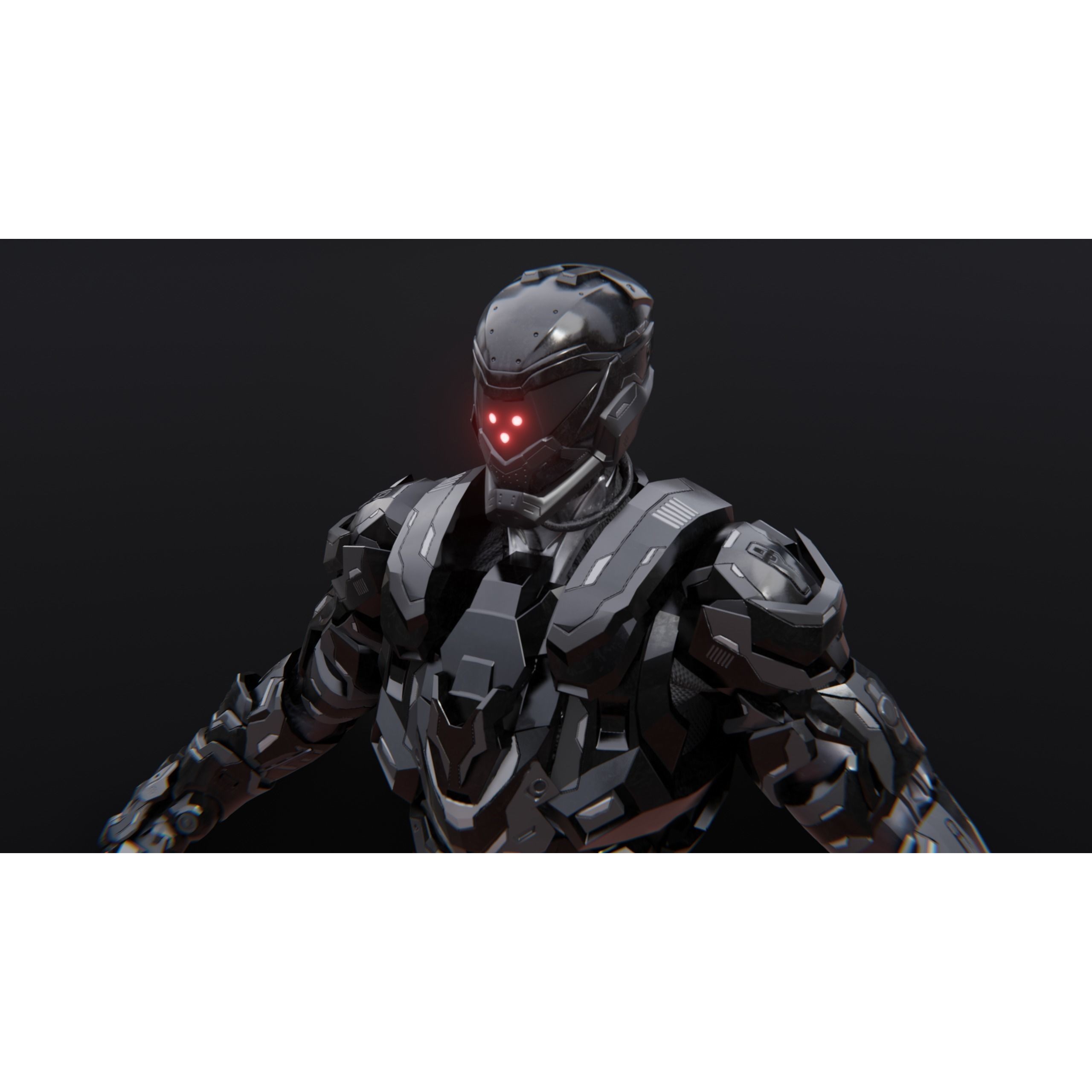 Sci-Fi Robotic Character MK 05 - Low-Poly Game-Ready 3D Model - View 44