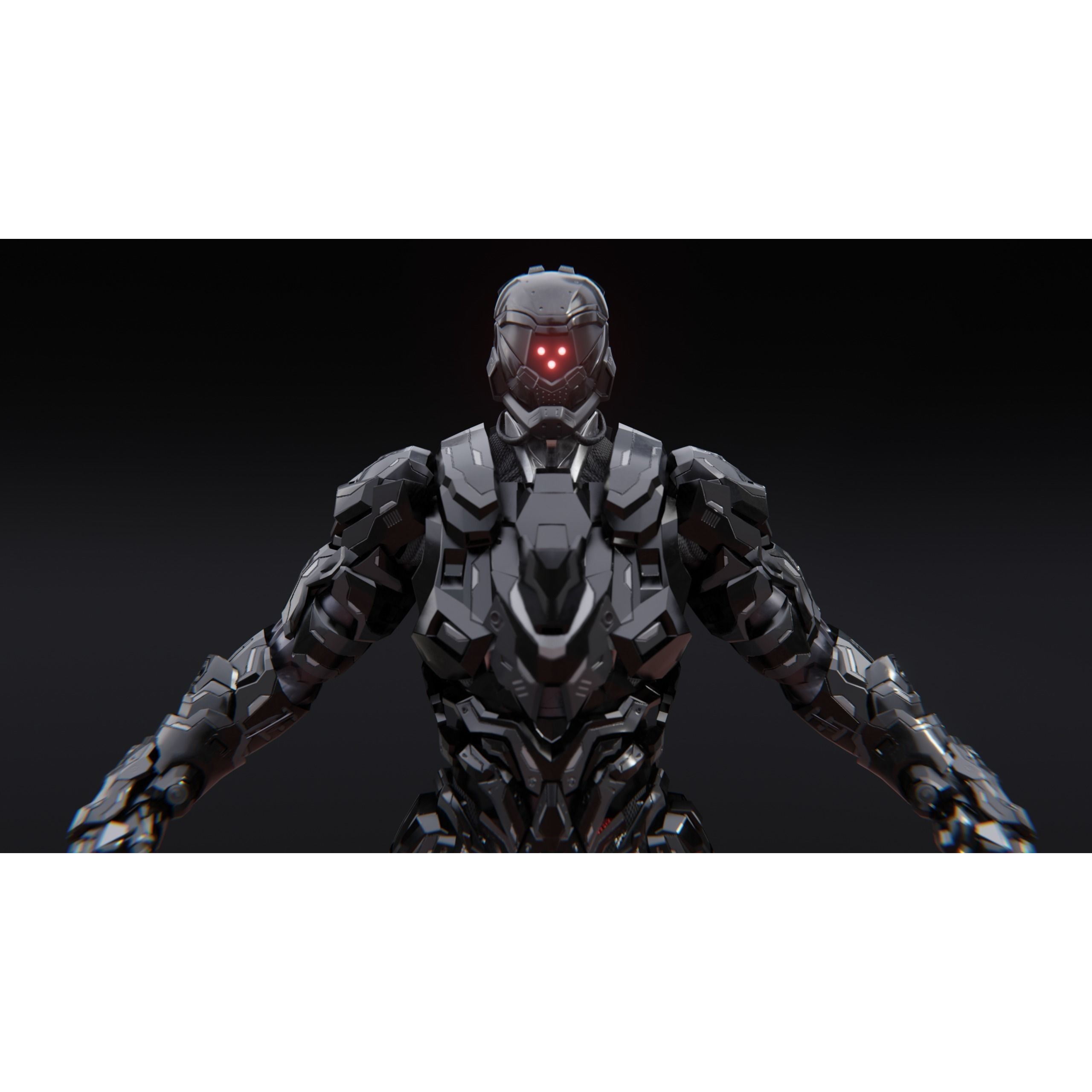 Sci-Fi Robotic Character MK 05 - Low-Poly Game-Ready 3D Model - View 45