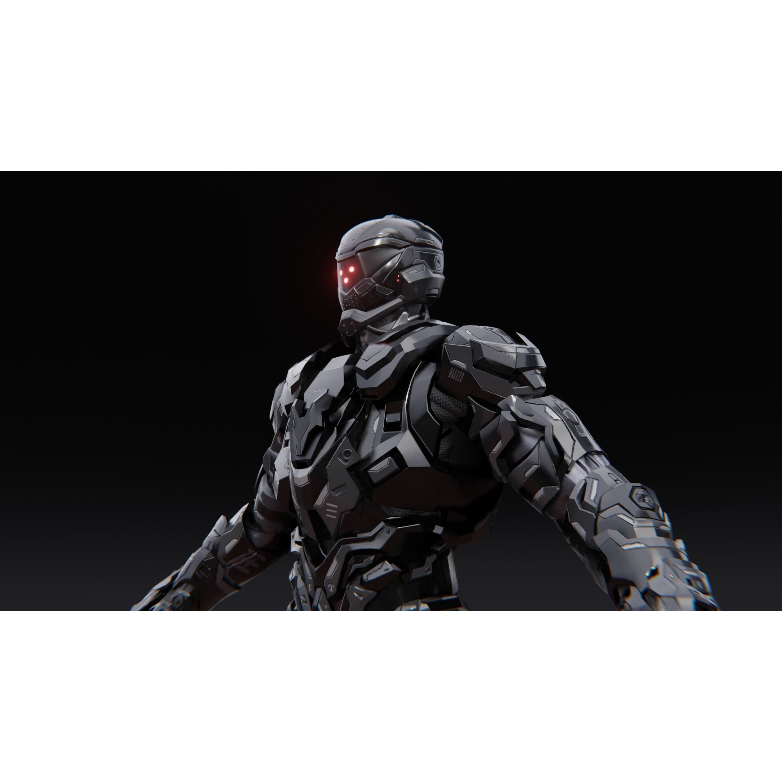 Sci-Fi Robotic Character MK 05 - Low-Poly Game-Ready 3D Model - View 47