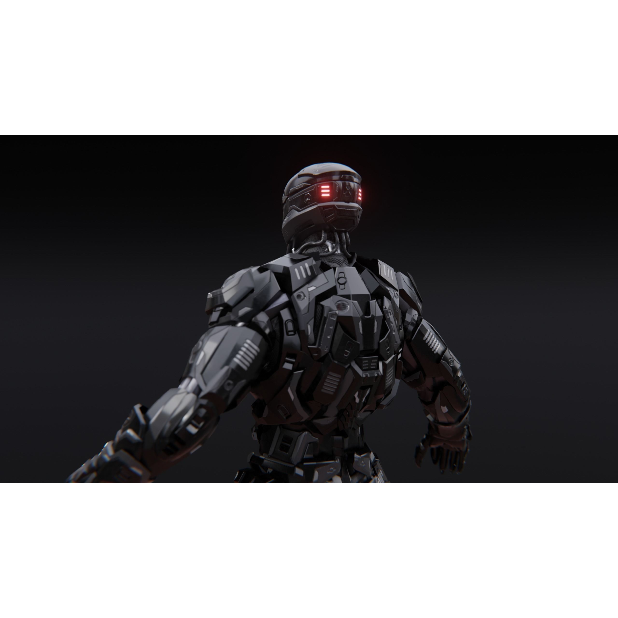 Sci-Fi Robotic Character MK 05 - Low-Poly Game-Ready 3D Model - View 6