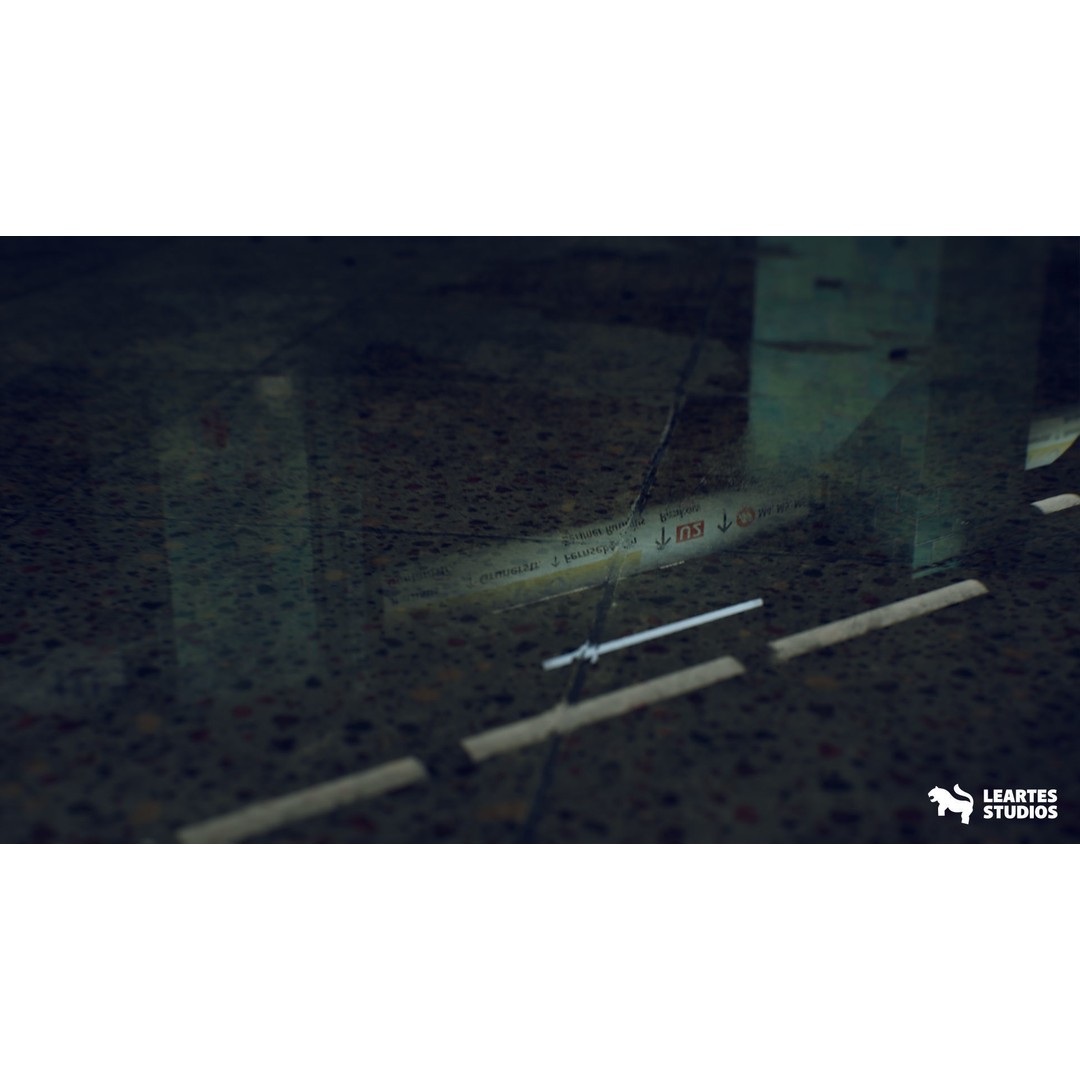 Abandoned Subway Station 3D Model – Low Poly Game Asset, FBX, PBR