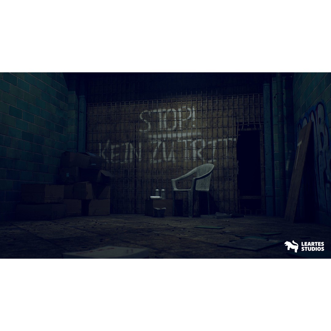 Abandoned Subway Station 3D Model – Low Poly Game Asset, FBX, PBR - View 7