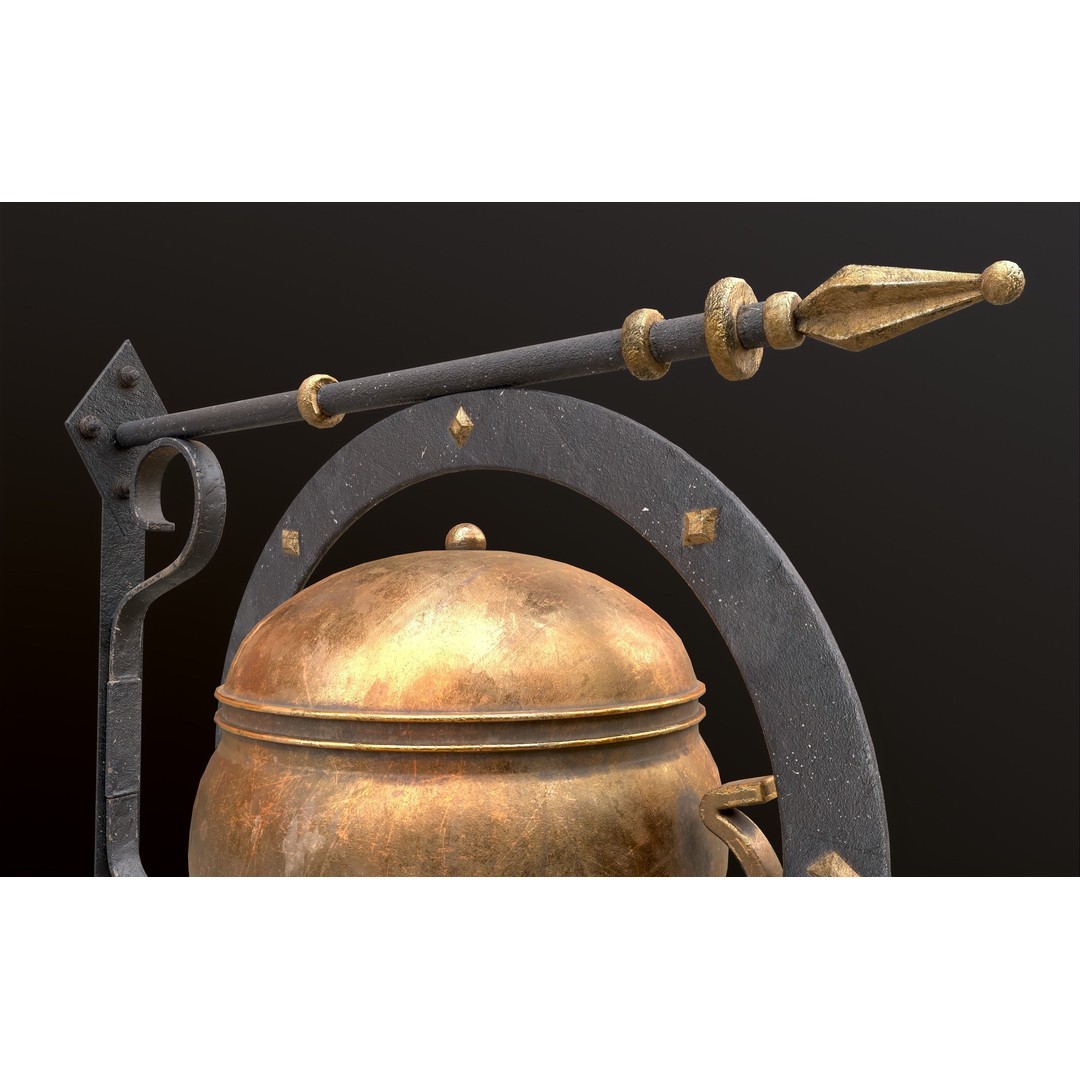 Vintage Street Sign 3D Model – Low Poly Game Asset, FBX - View 11