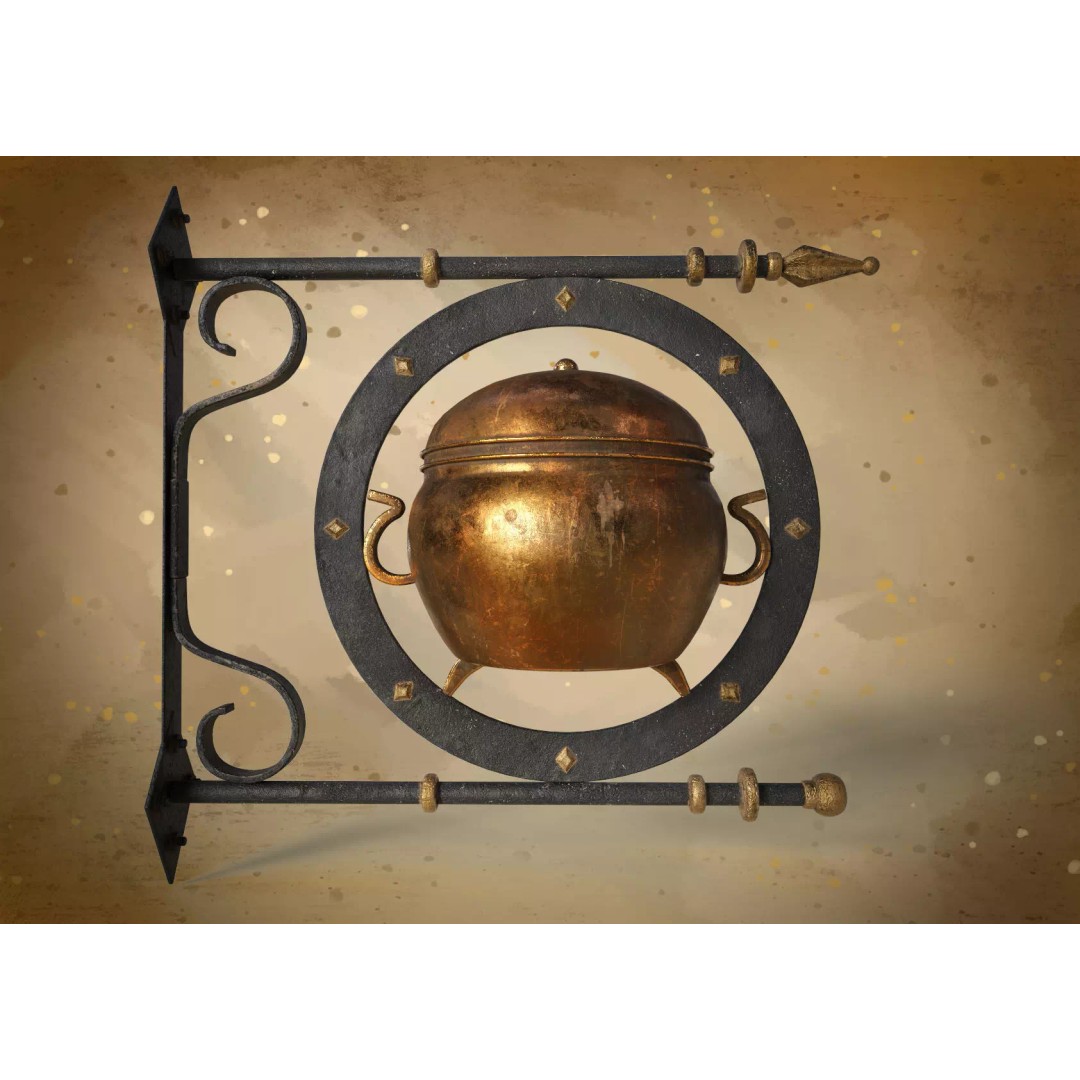 Vintage Street Sign 3D Model – Low Poly Game Asset, FBX - View 2