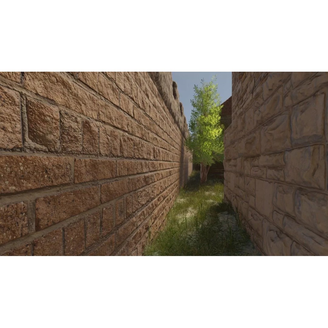 Castle Compound 3D Model – Realistic Medieval Environment, Blender - View 6