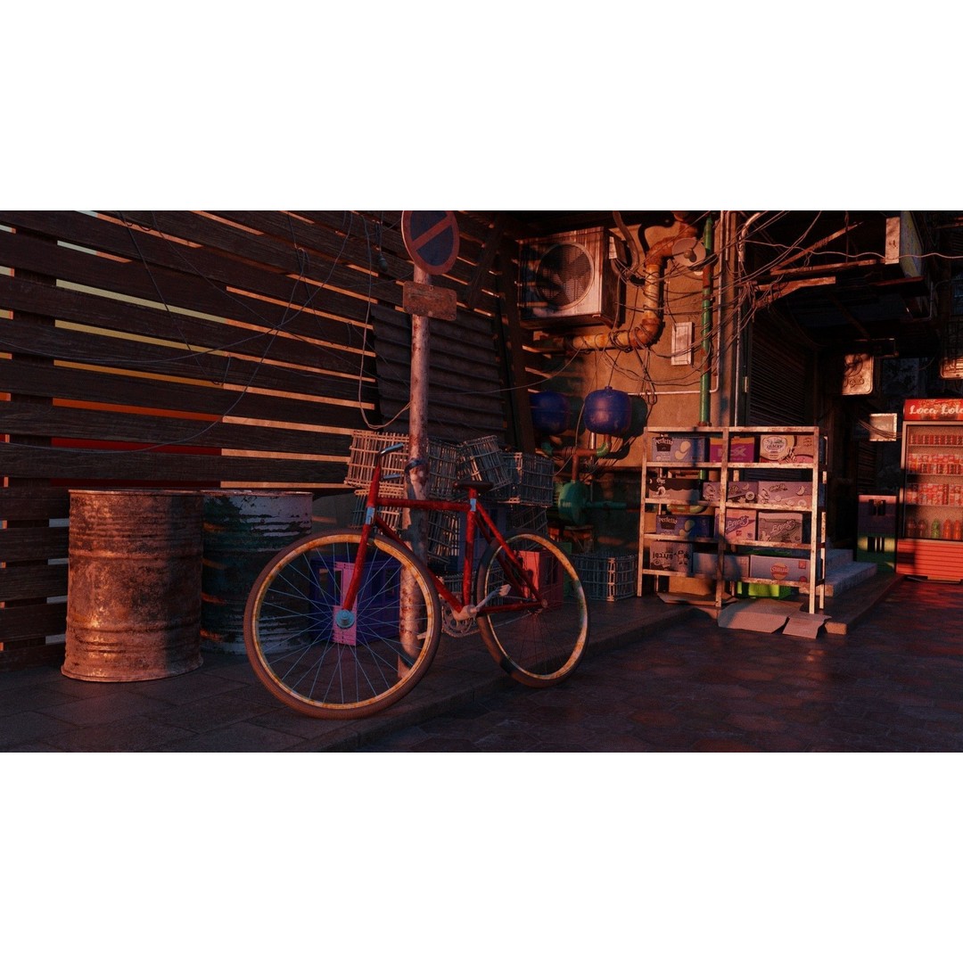 Cairo City Cyberpunk Streets 3D Model – Day & Night Modes, Animated Neon Signs - View 18