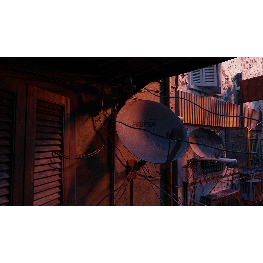 Cairo City Cyberpunk Streets 3D Model – Day & Night Modes, Animated Neon Signs - View 22