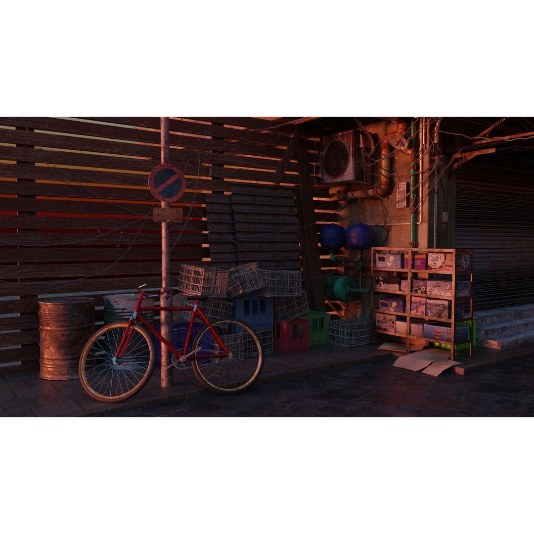 Cairo City Cyberpunk Streets 3D Model – Day & Night Modes, Animated Neon Signs - View 23
