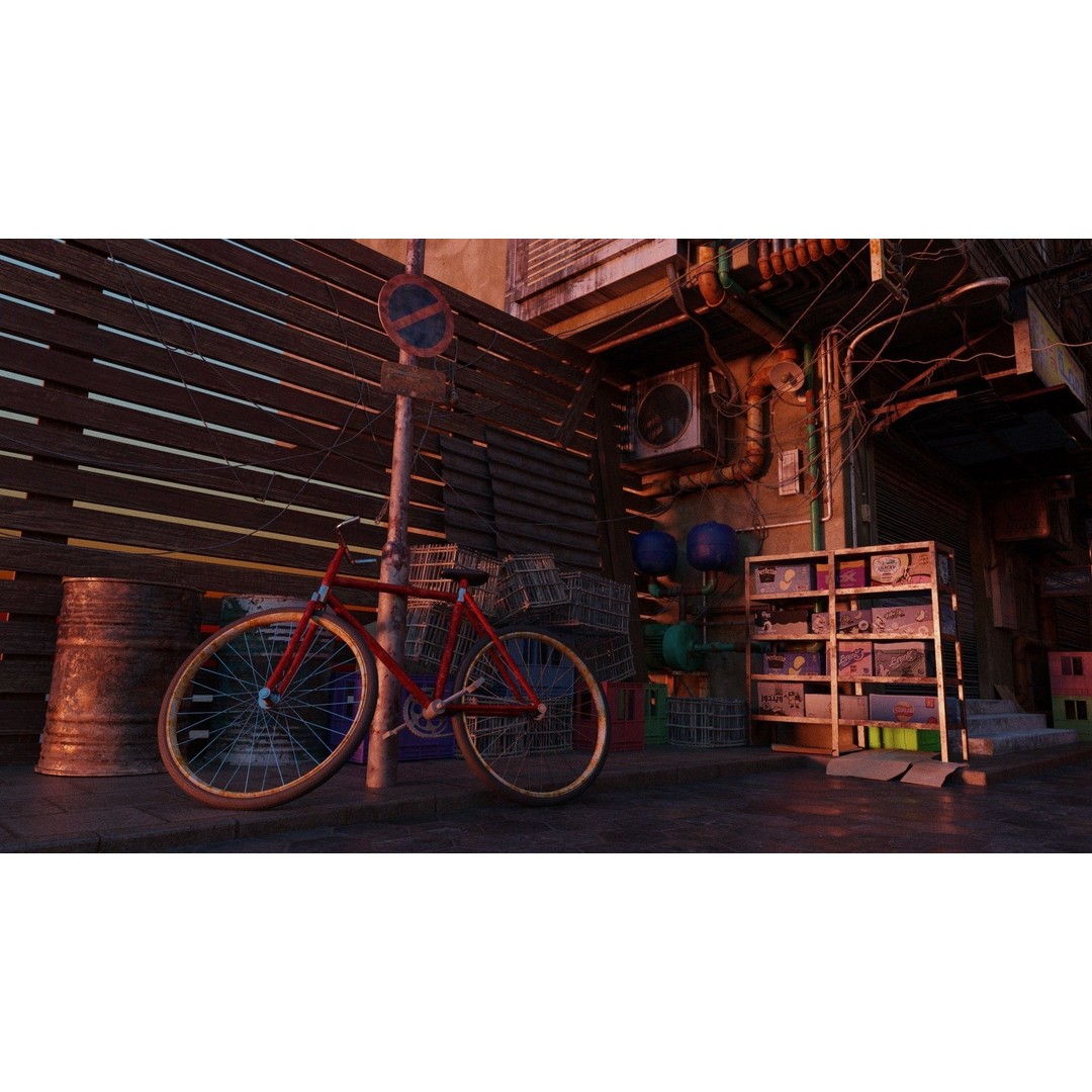 Cairo City Cyberpunk Streets 3D Model – Day & Night Modes, Animated Neon Signs - View 29