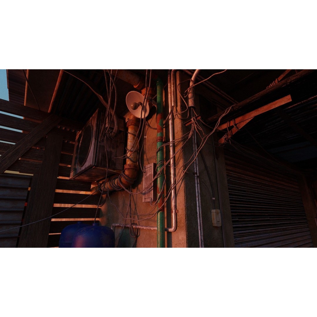 Cairo City Cyberpunk Streets 3D Model – Day & Night Modes, Animated Neon Signs - View 33